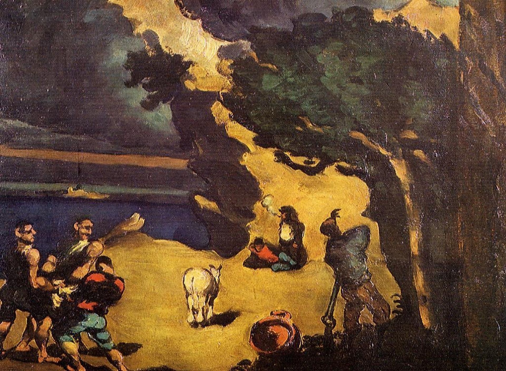 The Robbers and the Donkey by Paul Cézanne