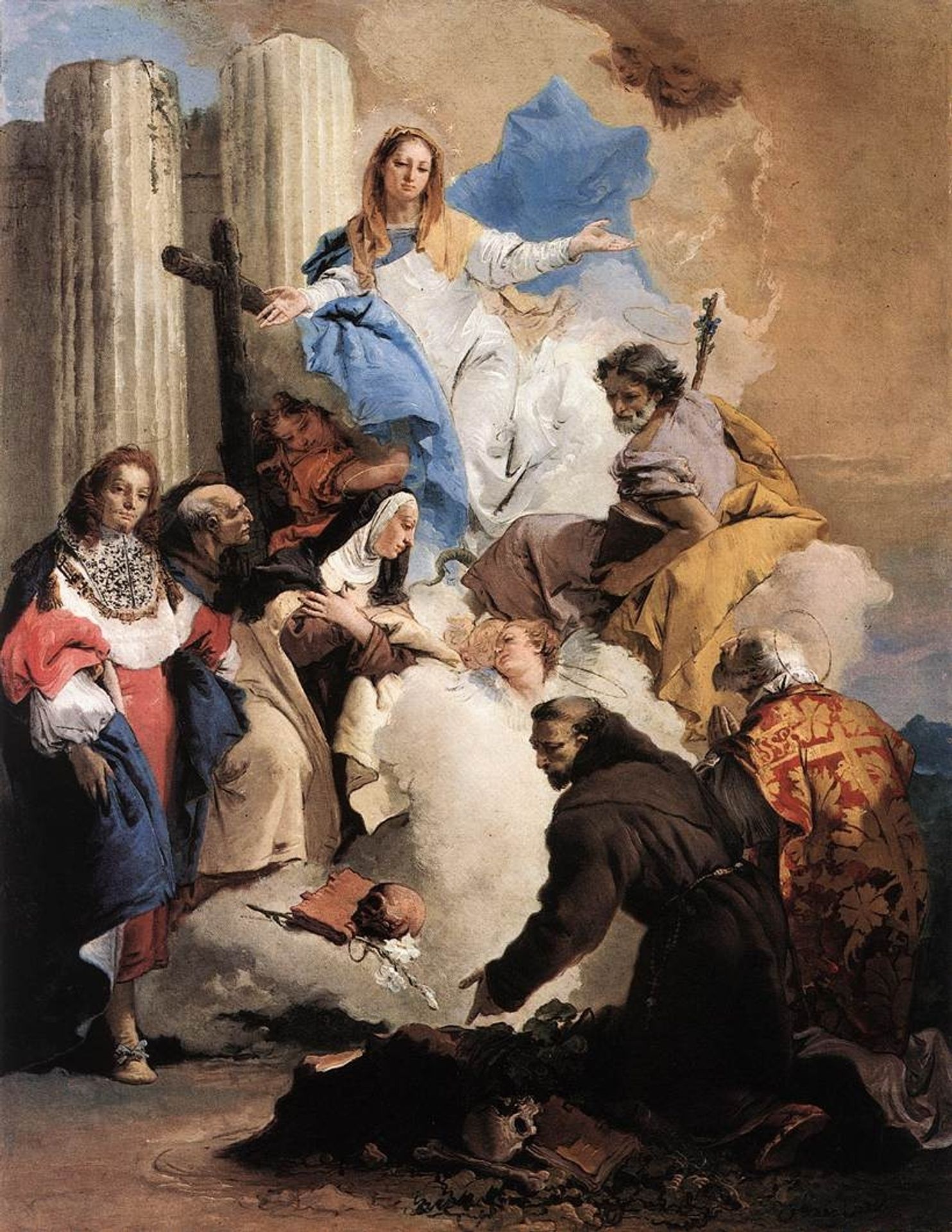 The Virgin with Six Saints - Giovanni Battista Tiepolo | Artera | AskArtera