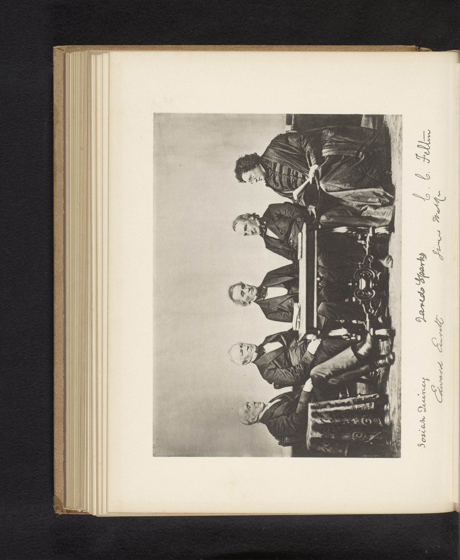 Groepsportret van Josiah Quincy, Edward Everett, Jared Sparks, James Walker en Cornelius Conway Felton by Anonymous