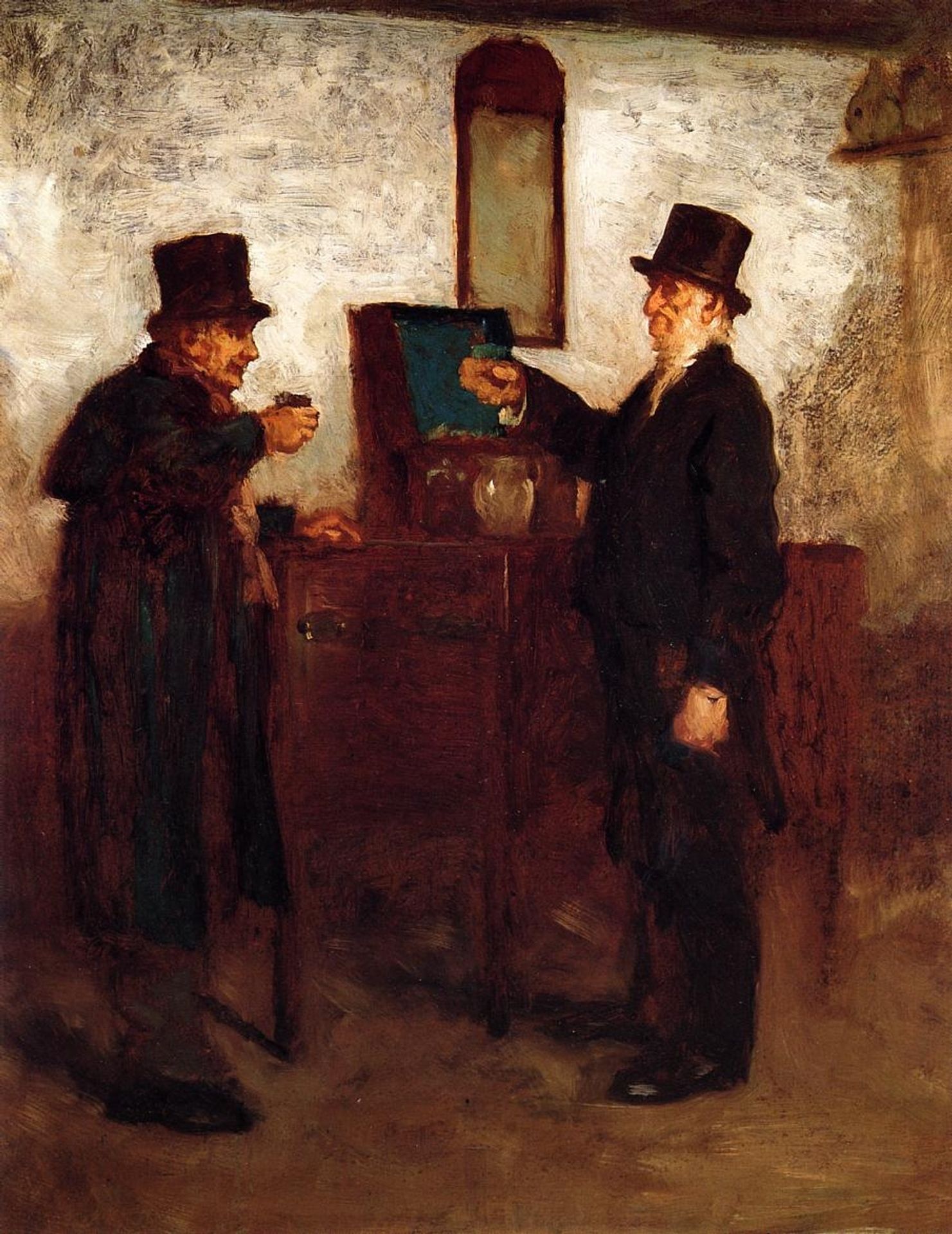 Study for 'A Glass with the Squire' by Eastman Johnson