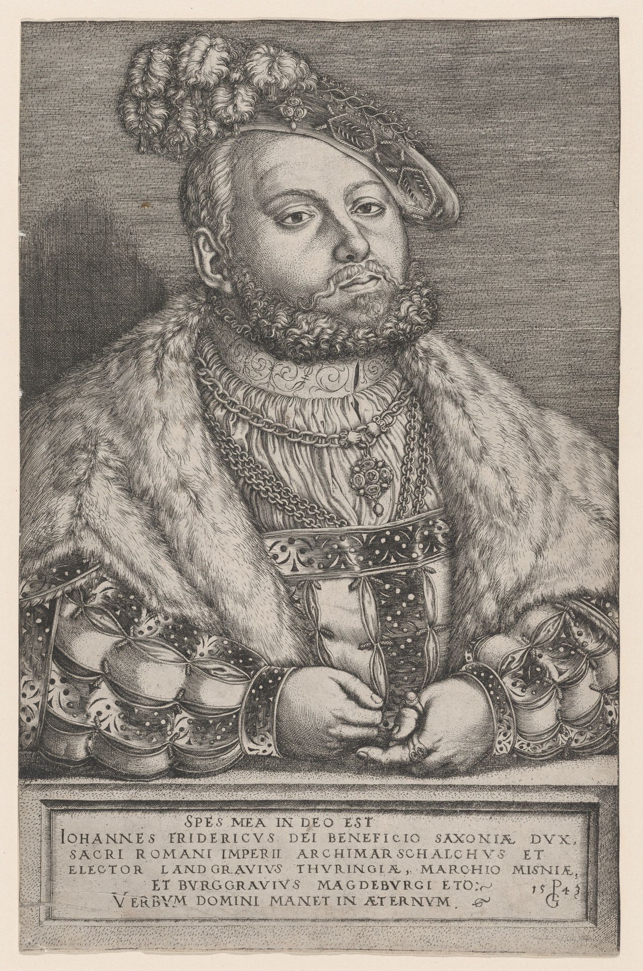 Portrait of Johann Friedrich the Magnanimous, Elector of Saxony by Georg Pencz