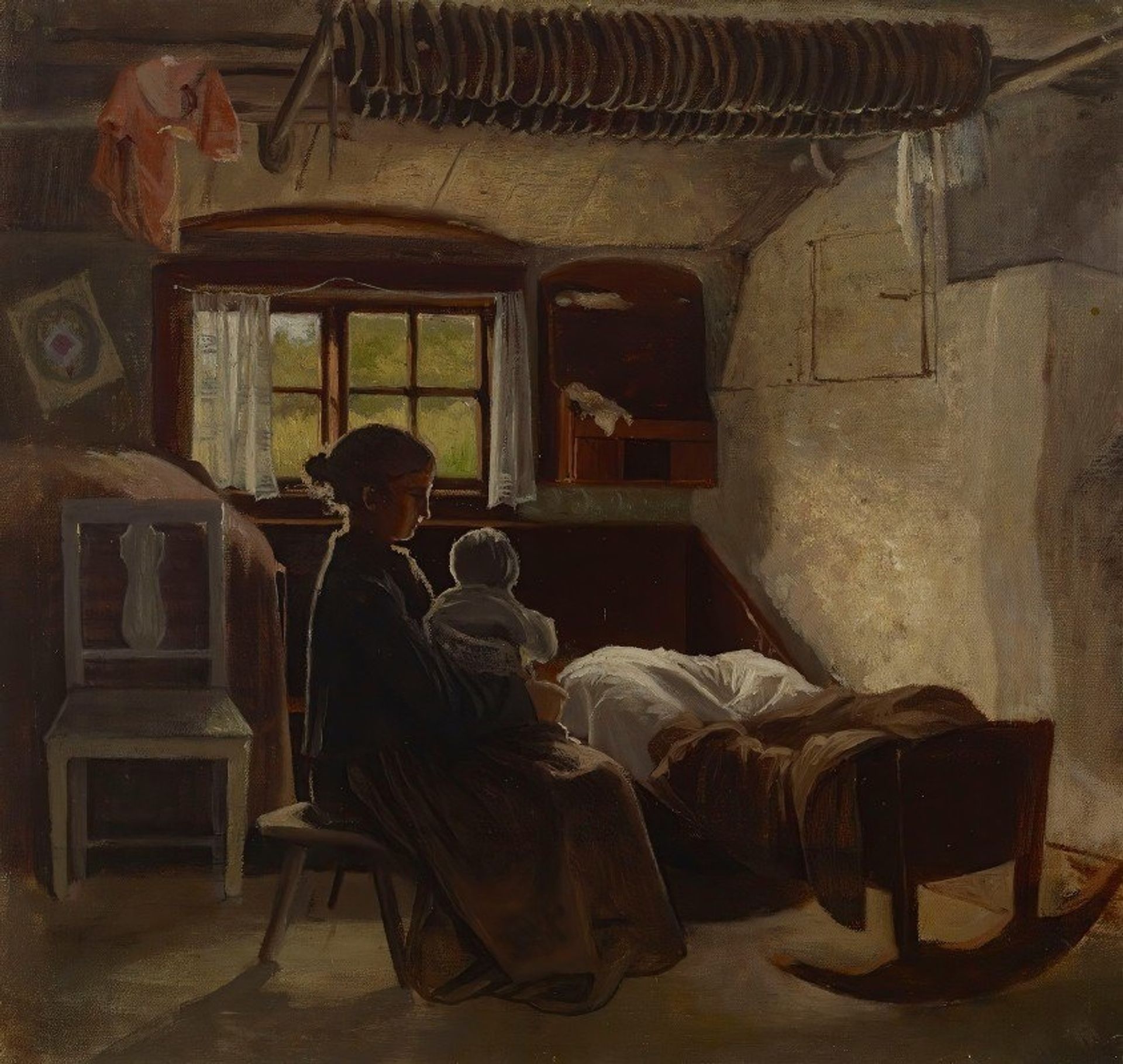 Interior View Of A Uusimaa Living Room by Albert Edelfelt