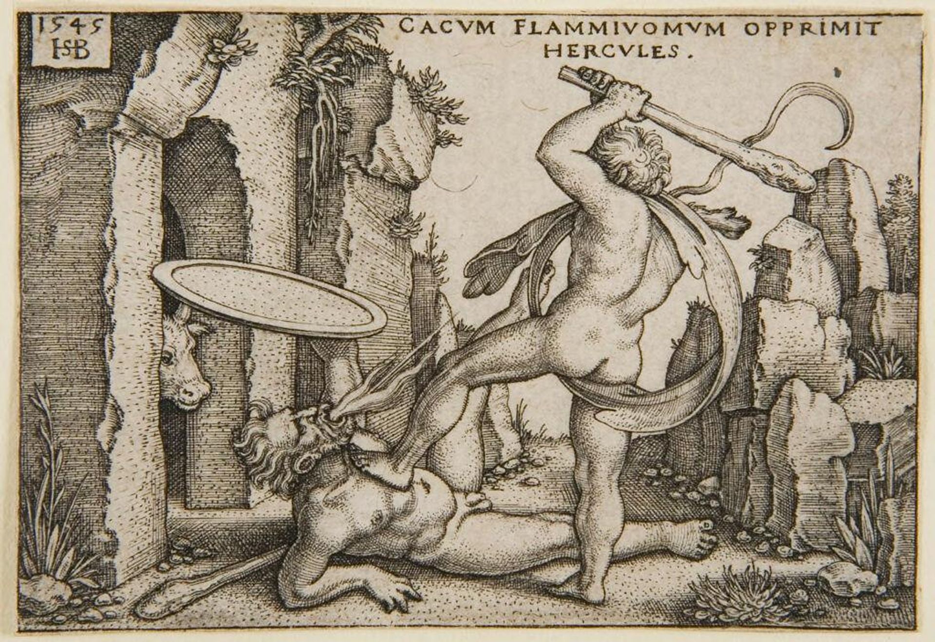Hercules and Cacus by Sebald Beham