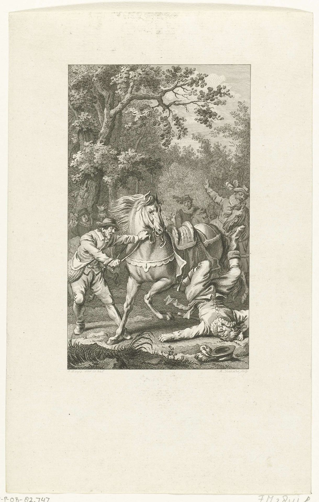 Dood van Hans Willem, baron van Aylva, 1691 by Reinier Vinkeles