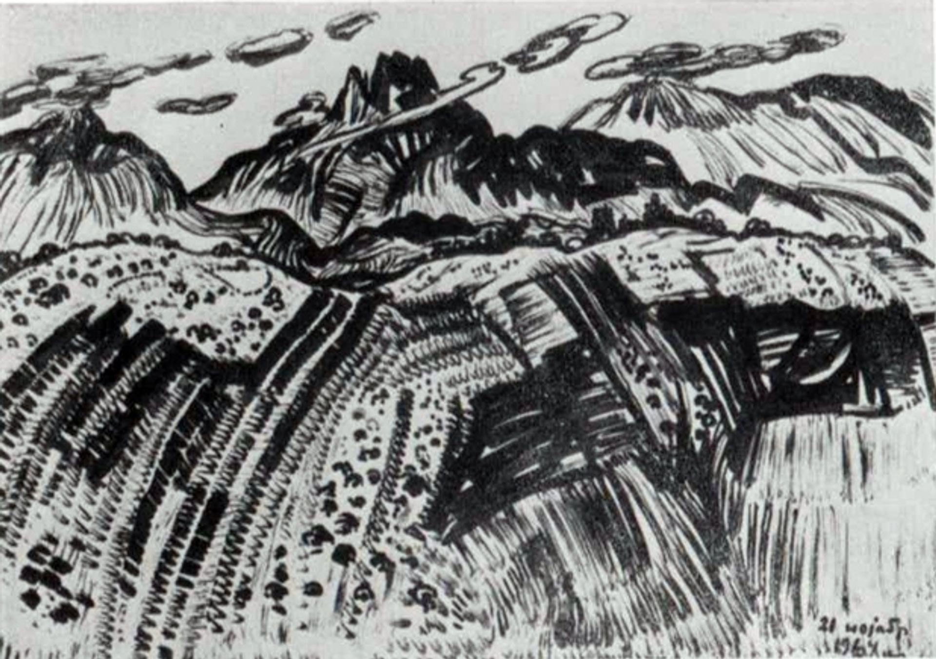 Mountains and clouds by Sattar Bahlulzade