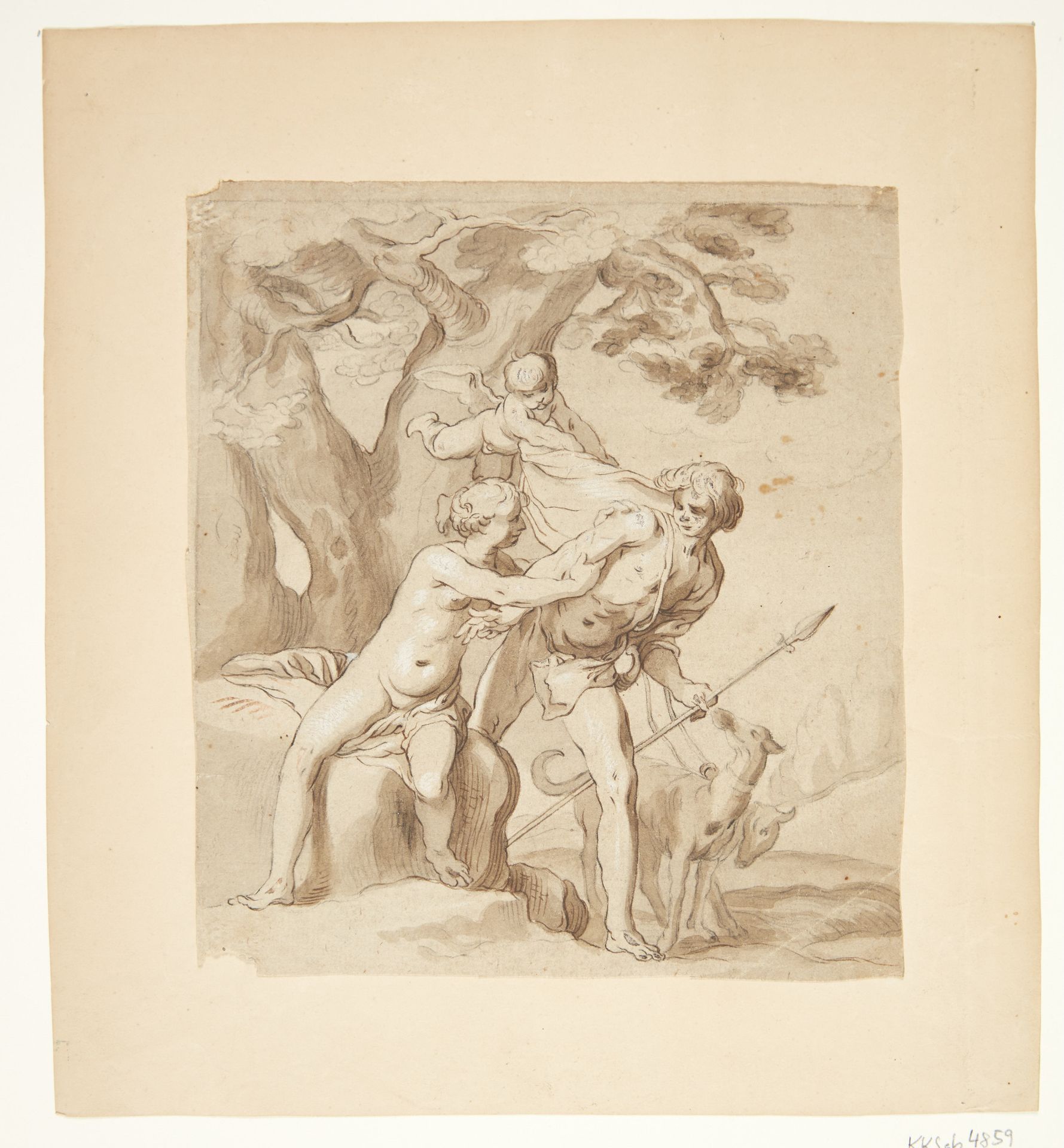 Venus og Adonis by Abraham Bloemaert