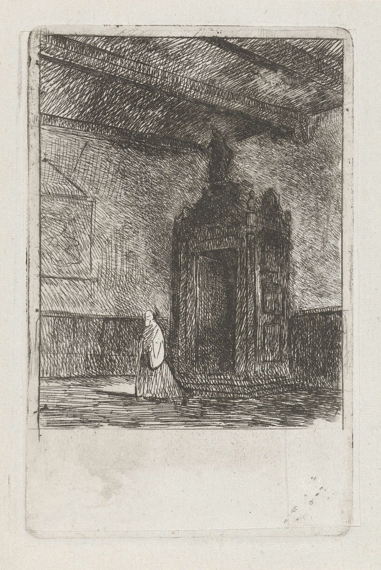 Interieur van een liturgisch gebouw by Jan Diederikus Kruseman