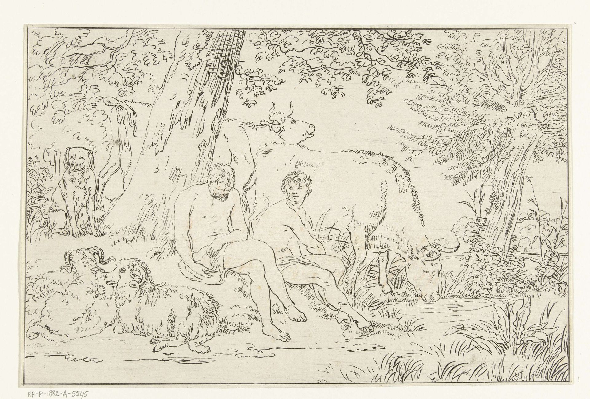 Mercurius en Argus by Cornelis Brouwer