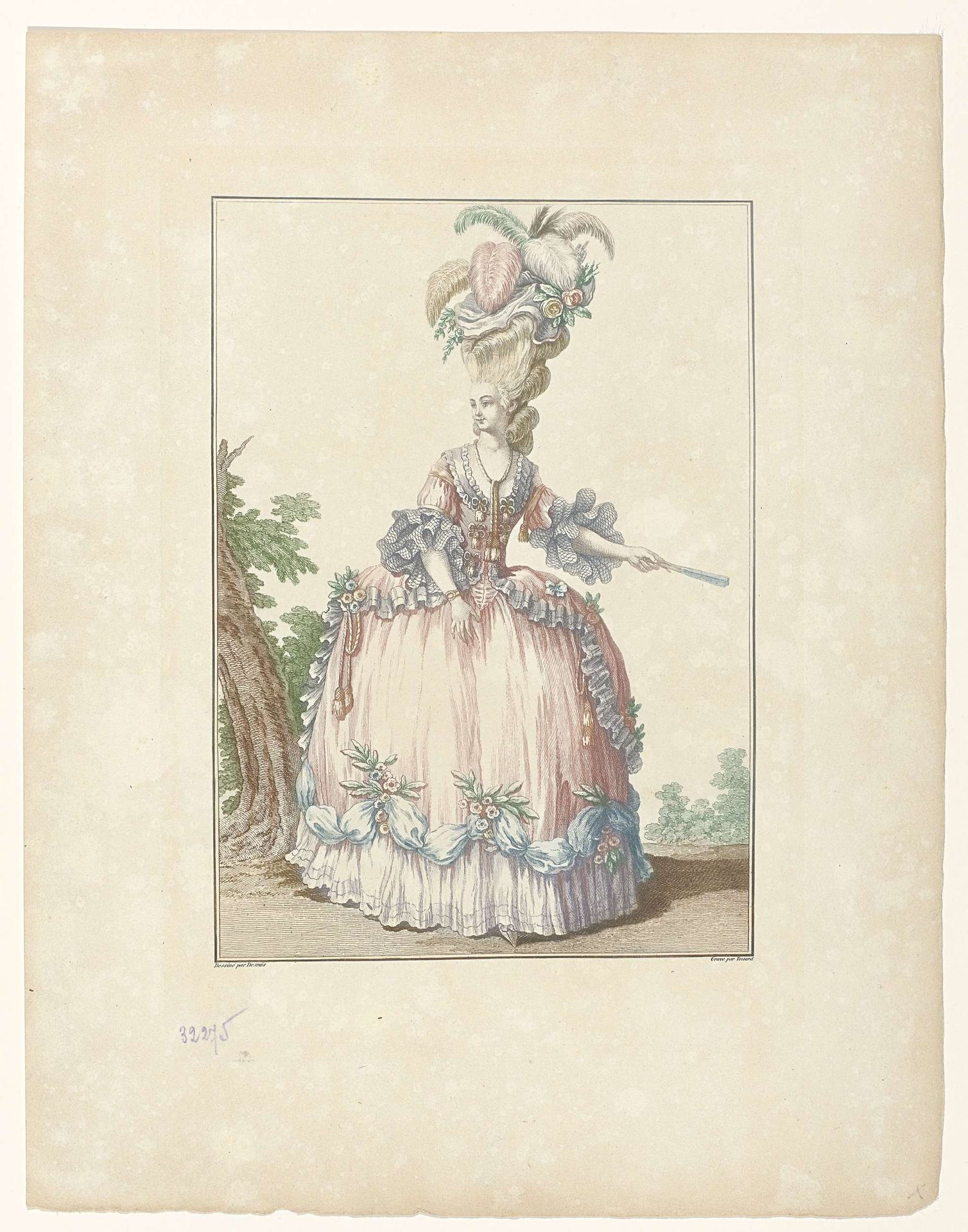 Gallerie des Modes et Costumes Français, 1778, K.55 by Etienne Claude Voysard