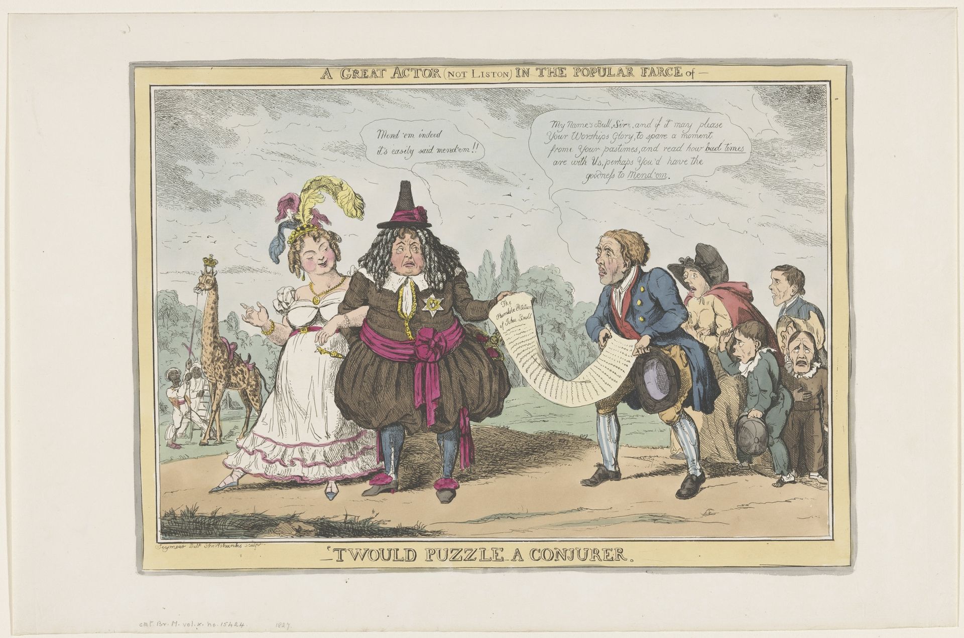 Koning George IV en zijn maîtresse Lady Conyngham by Robert Seymour