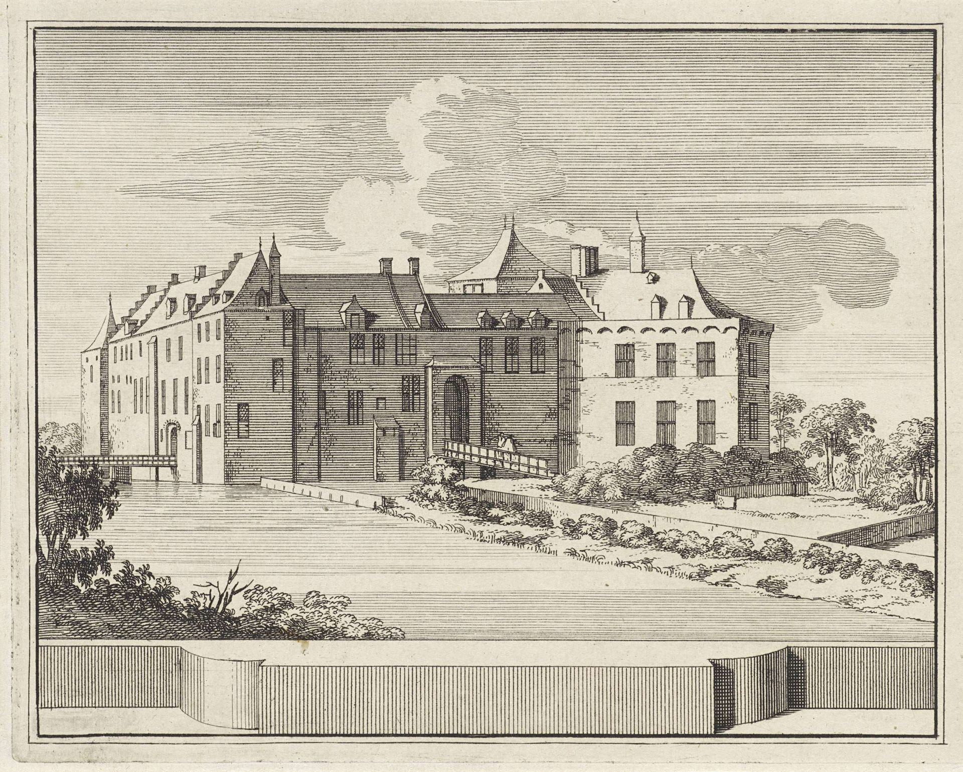 Gezicht op kasteel IJsselstein by Jacobus Schijnvoet