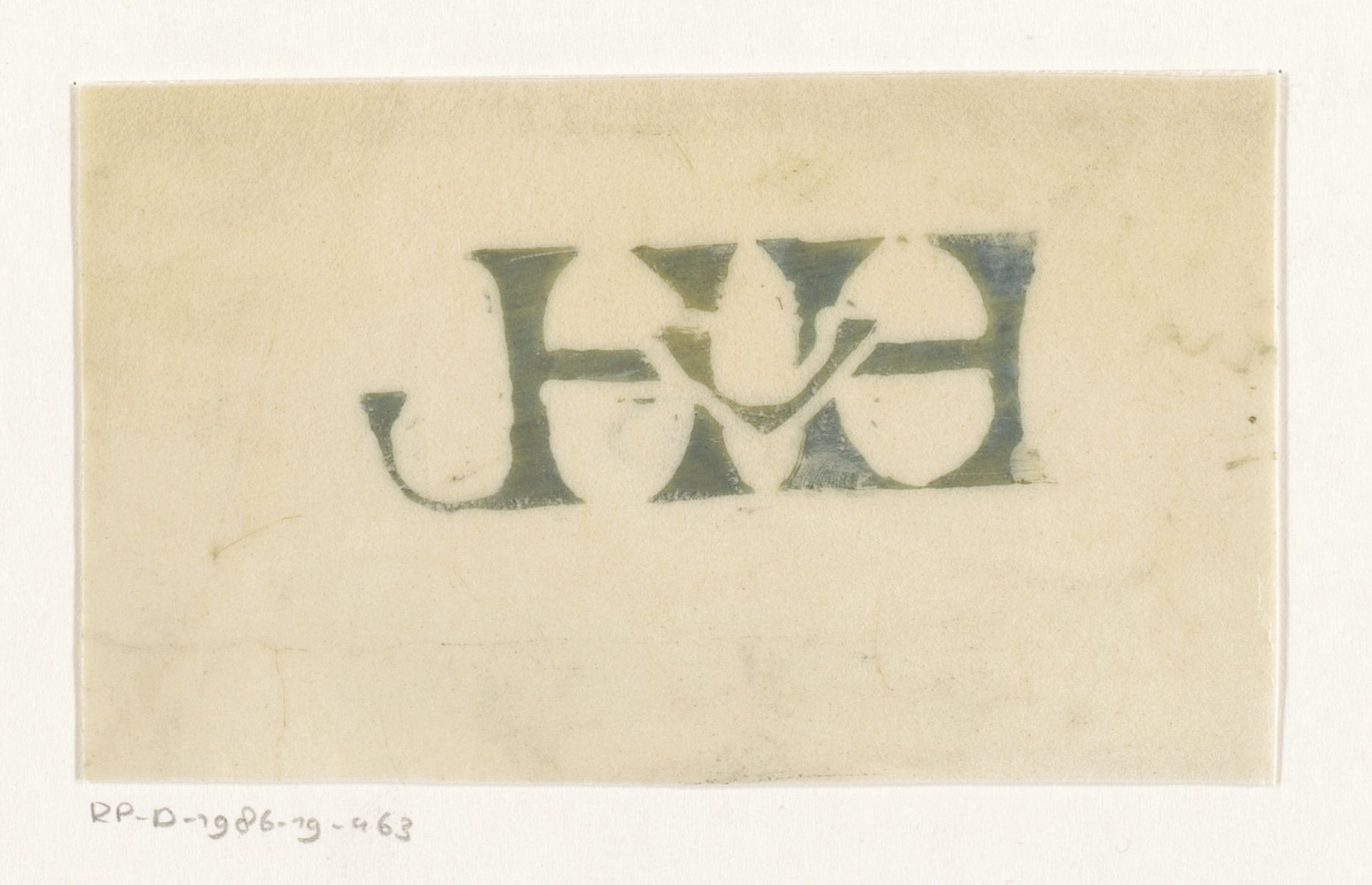 Monogram JHvH by Reinier Willem Petrus de (1874-1952) Vries
