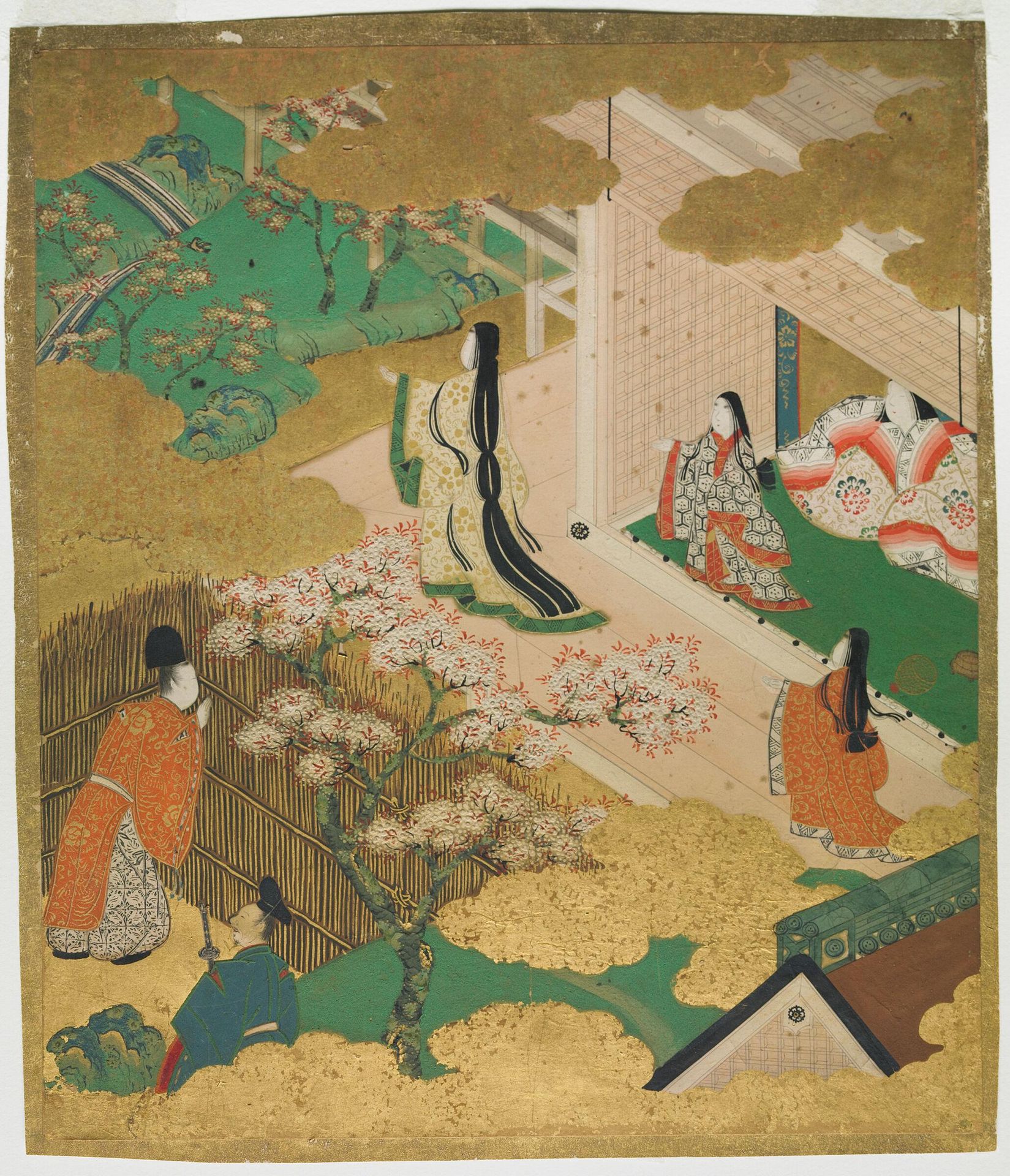 Young Murasaki (Wakamurasaki), Illustration to Chapter 5 of the Tale of Genji (Genji monogatari) by Manner of Tosa Mitsuyoshi