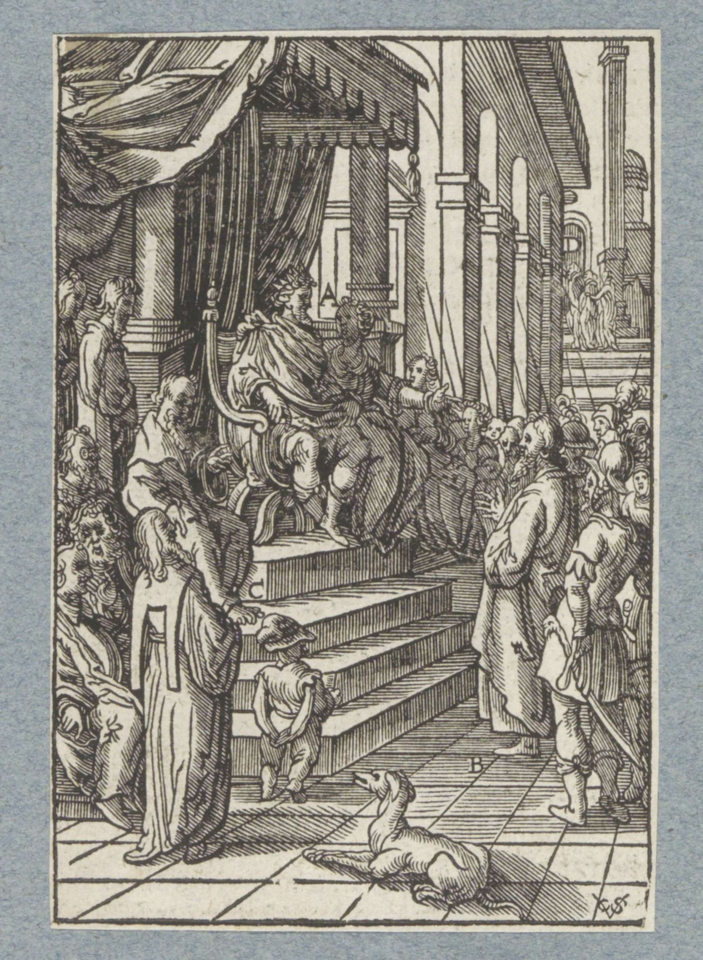 Paulus voor Festus en Agrippa by Christoffel van (II) Sichem
