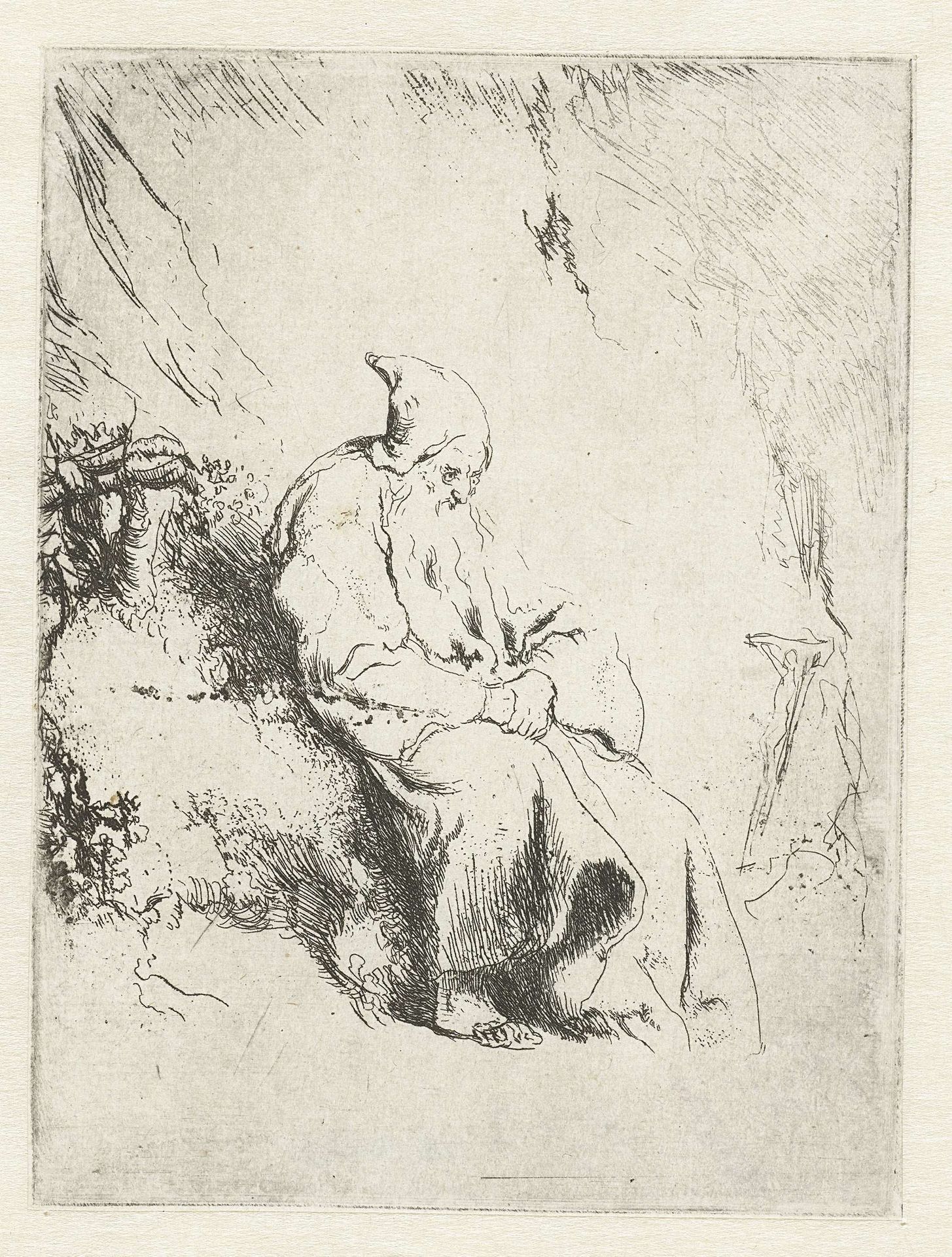 Kluizenaar met crucifix by Jan Lievens