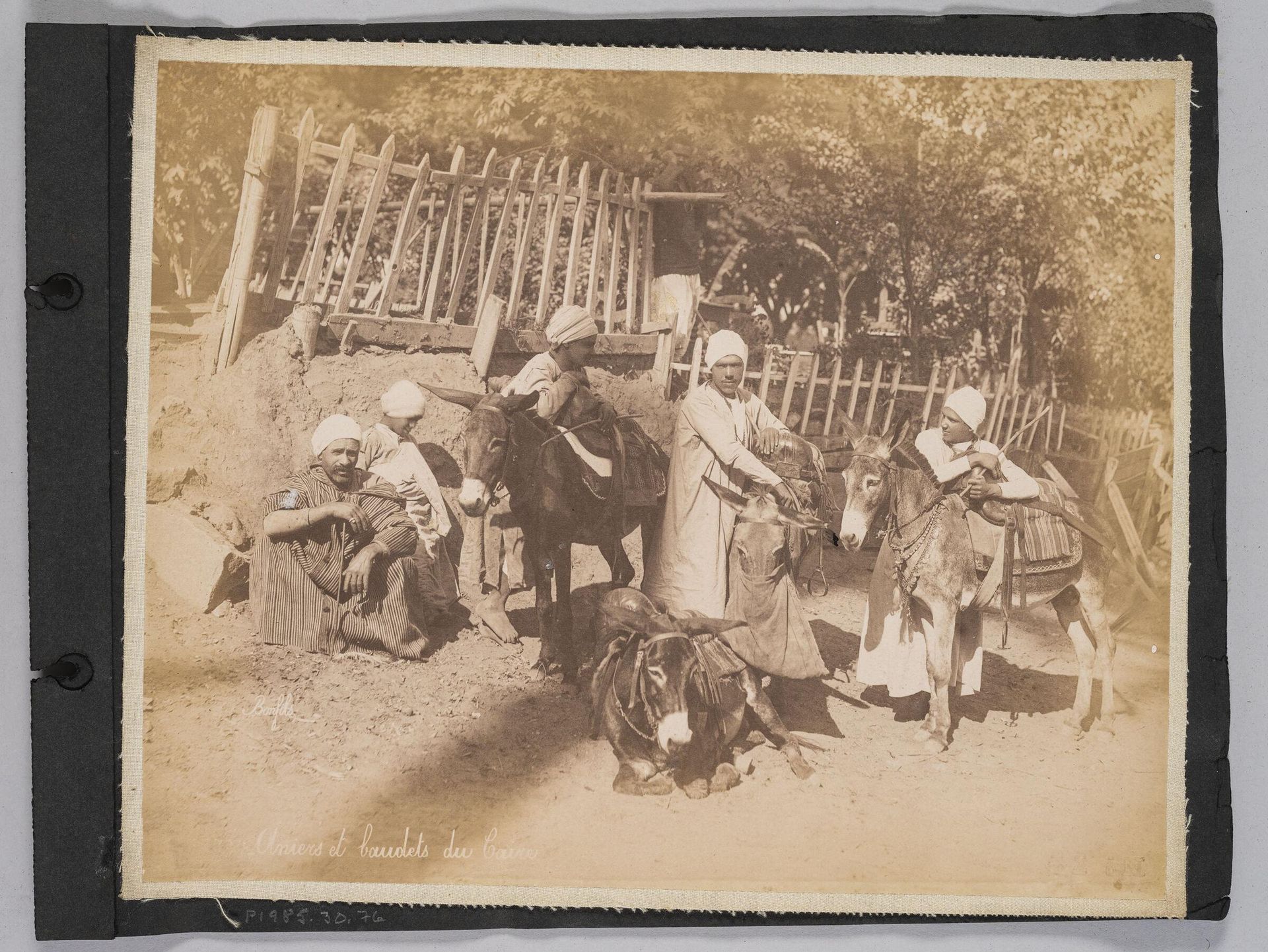 Donkey-drivers and Donkeys of Cairo by Félix Bonfils