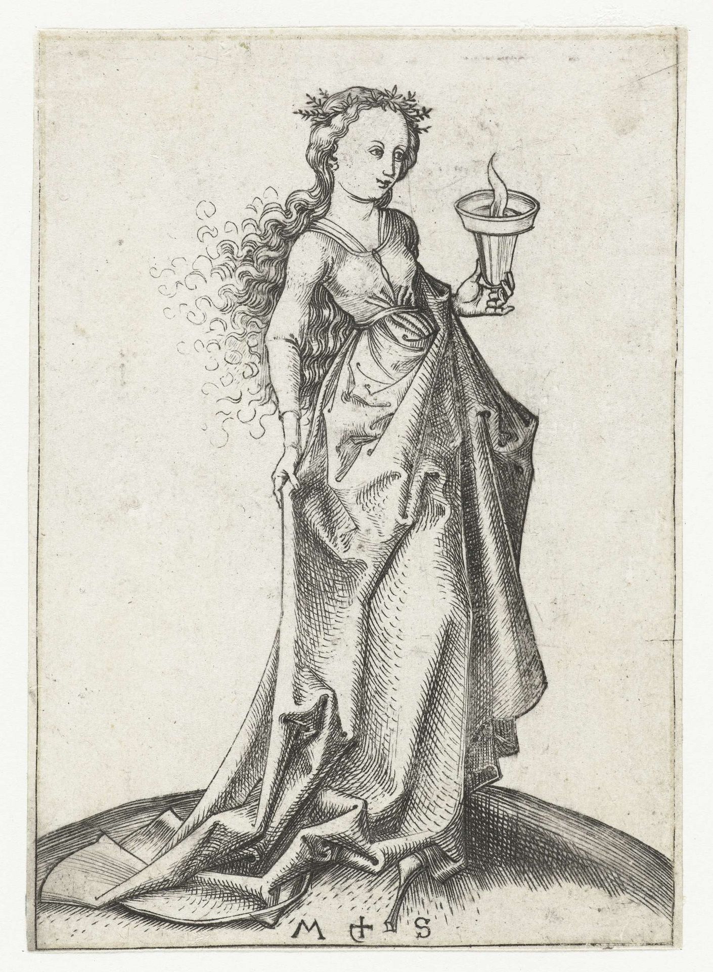 De tweede wijze maagd by Martin Schongauer
