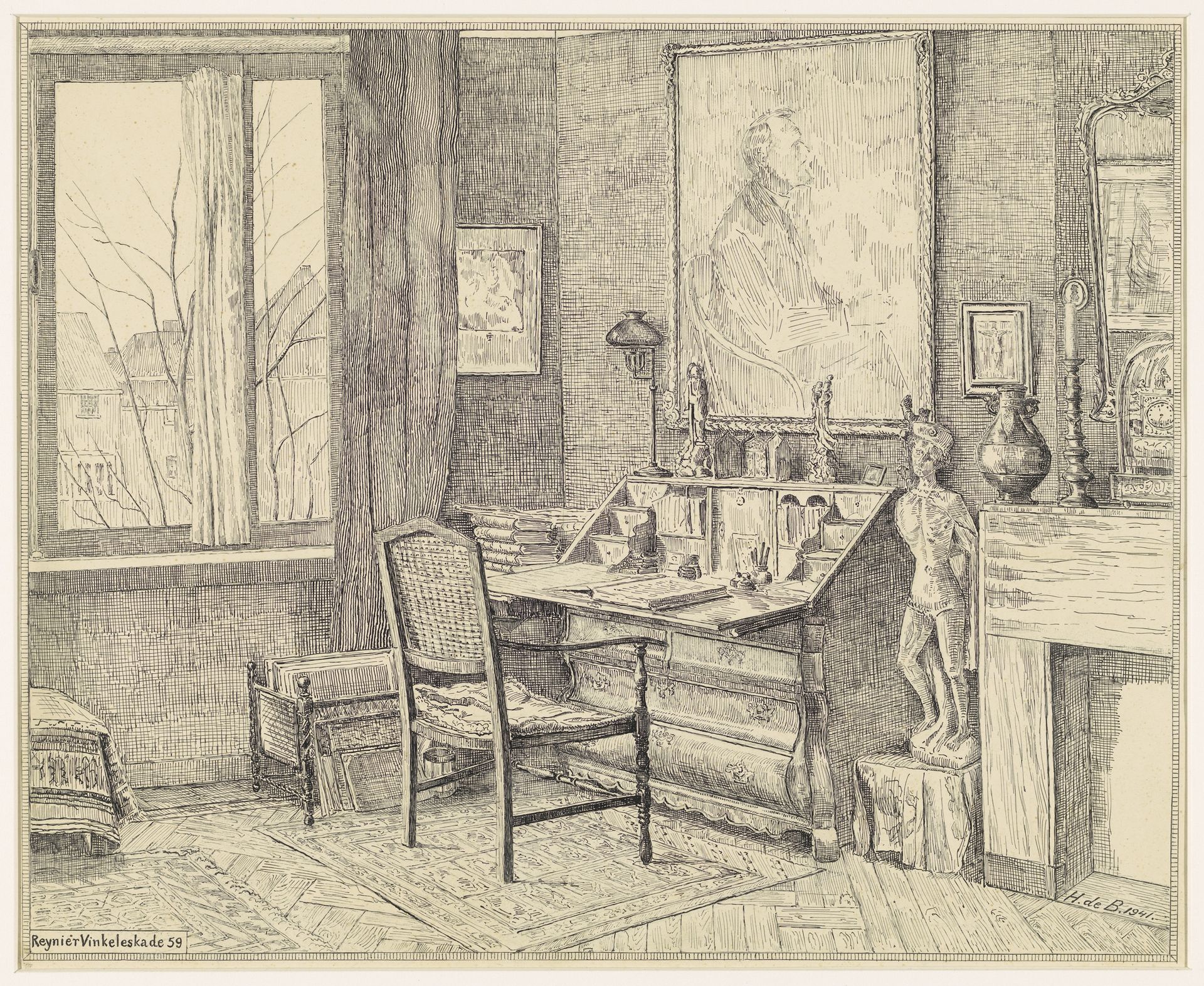 Interieur van mevrouw Johanna Henriëtte Besier by H. de Booy