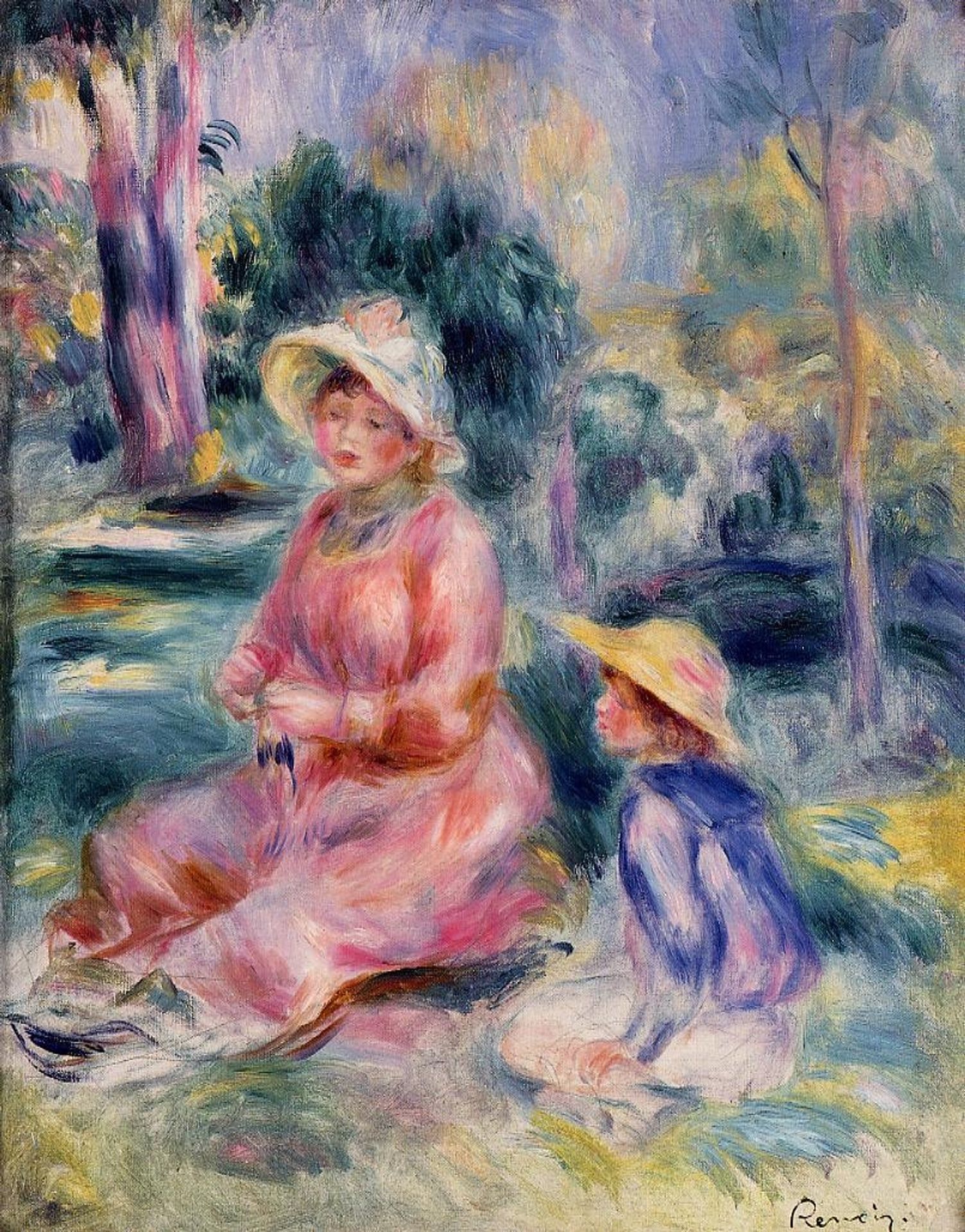 Head of a Young Woman (Red Hat) by Pierre-Auguste Renoir