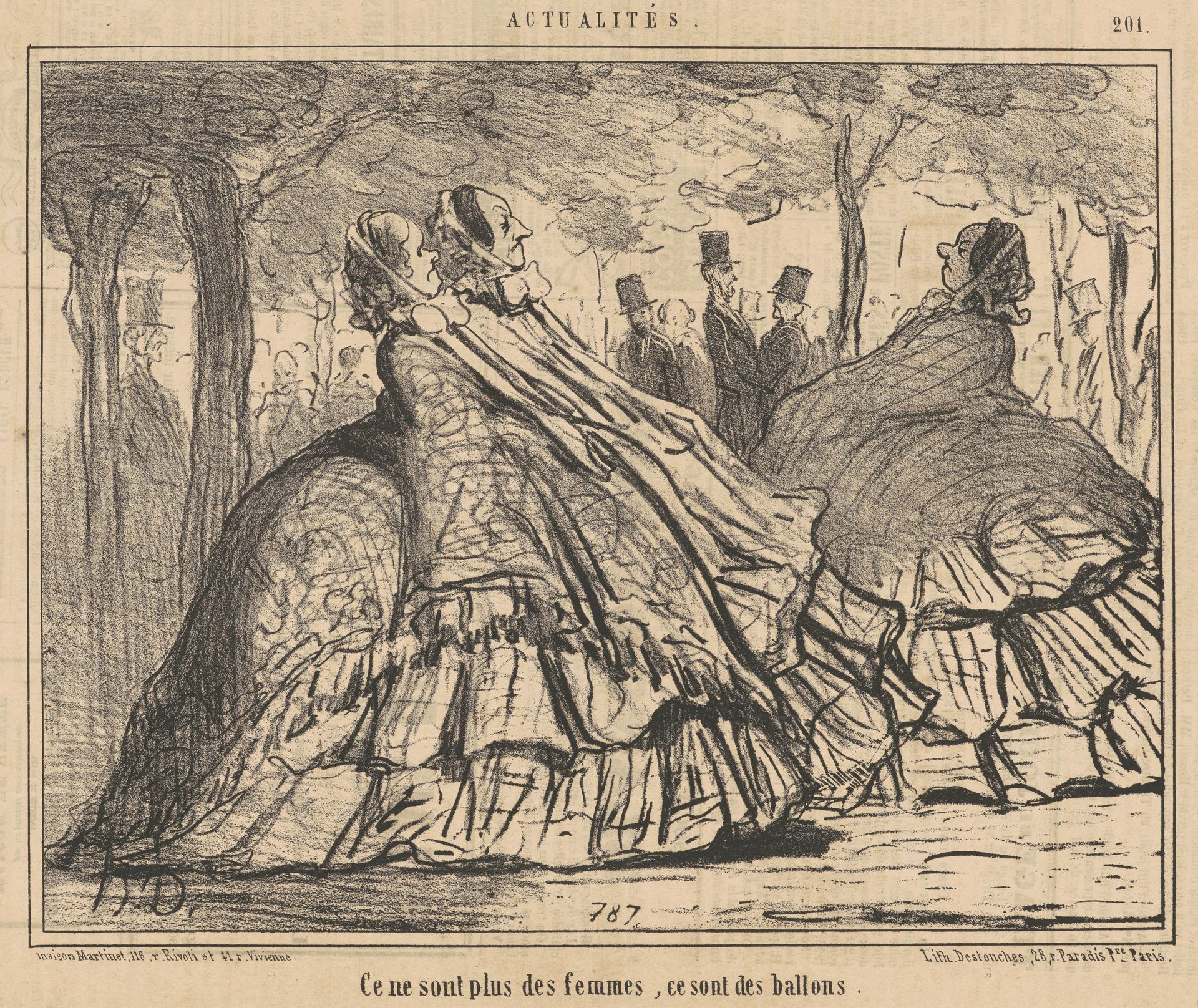 Ce ne sont plus des femmes, ce sont des ballons by Honoré Daumier