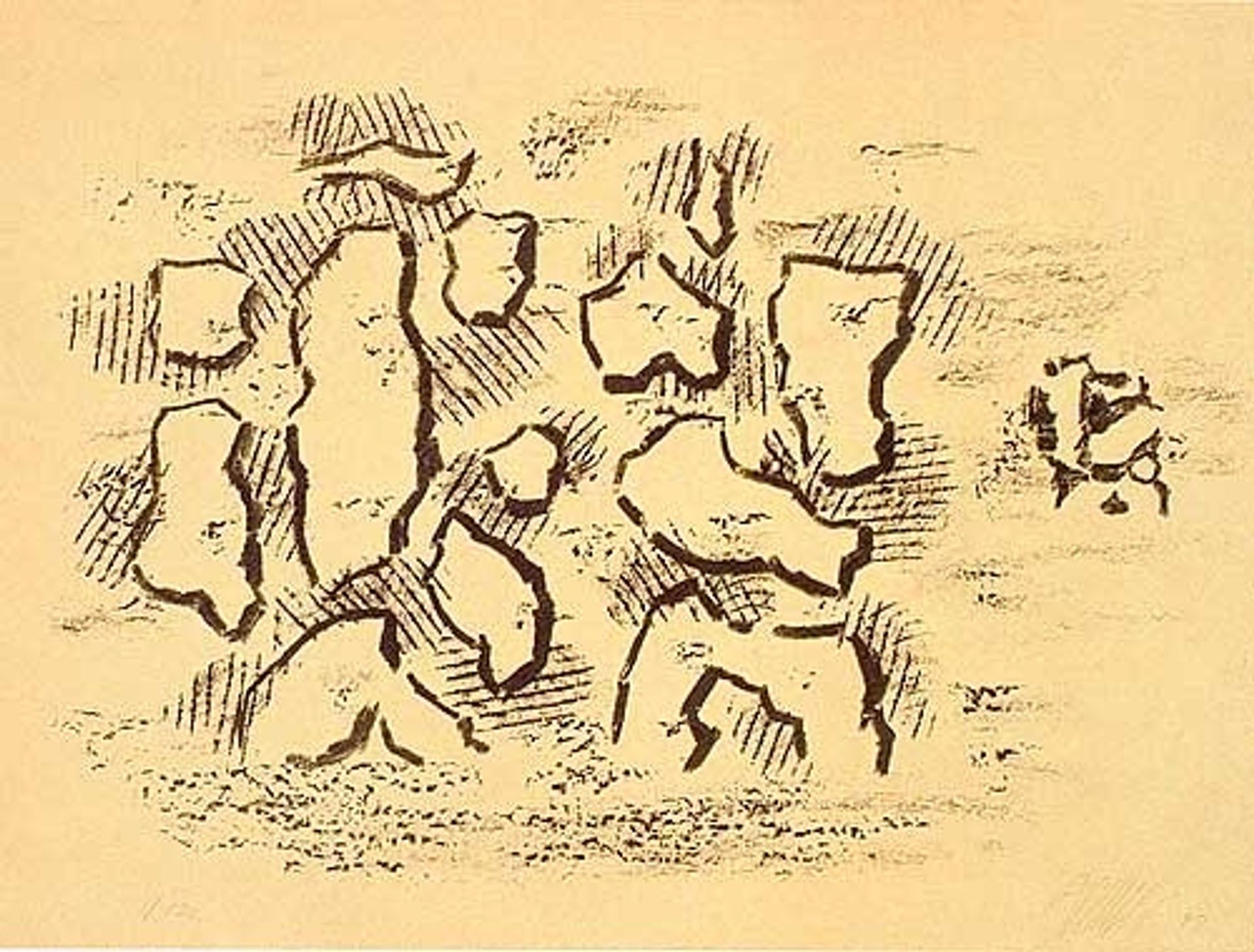 Shamash told us to fight against Chumbaba by Willi Baumeister