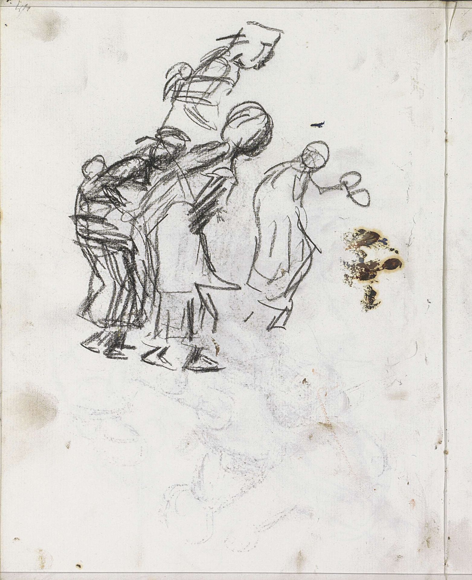 Vooroverbuigende figuren by Isaac Israels
