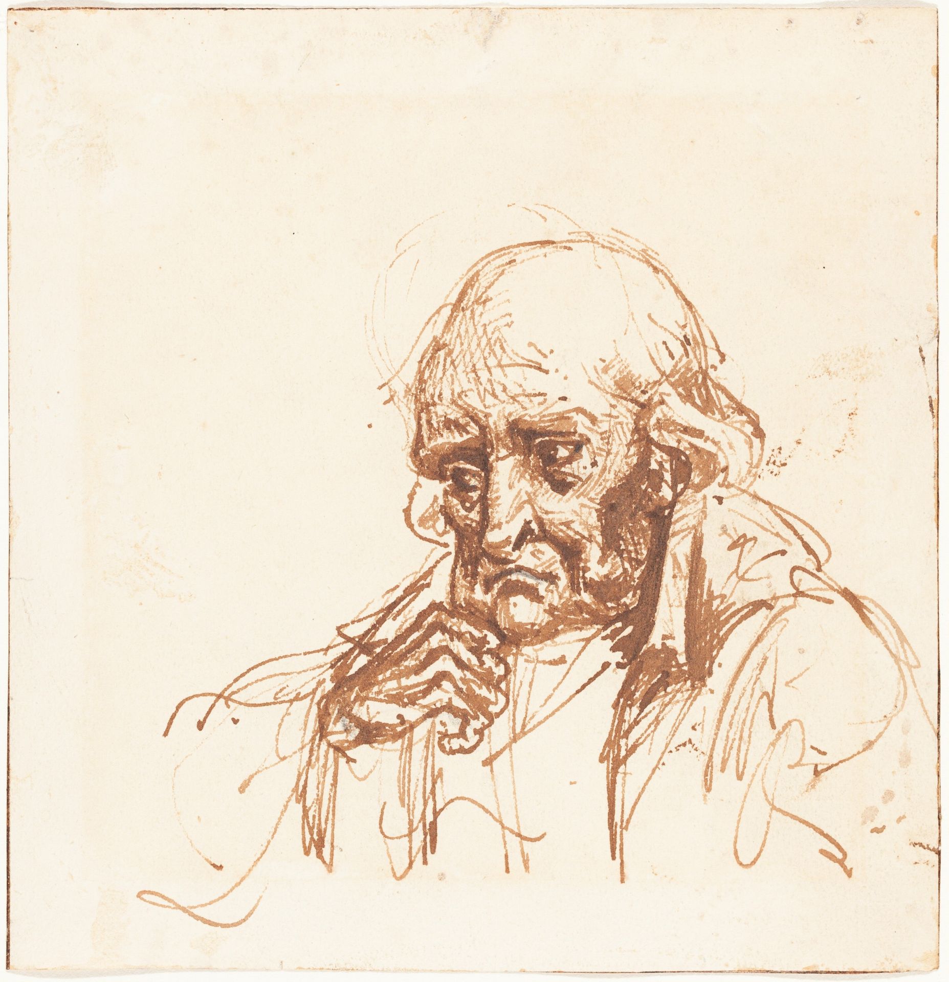 Head of an Old Man by Anonymous