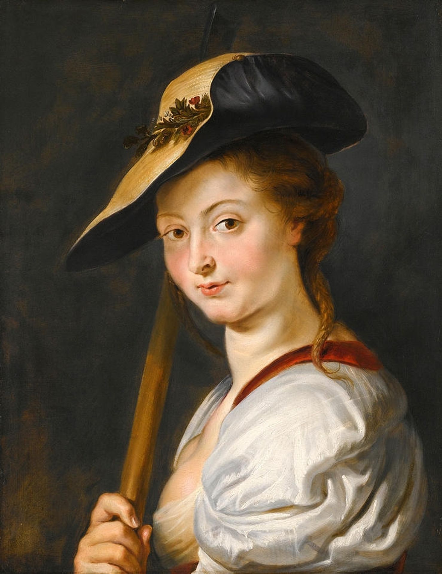 Portrait of a Lady Possibly Isabella Brant as a Shepherdess by Peter Paul Rubens