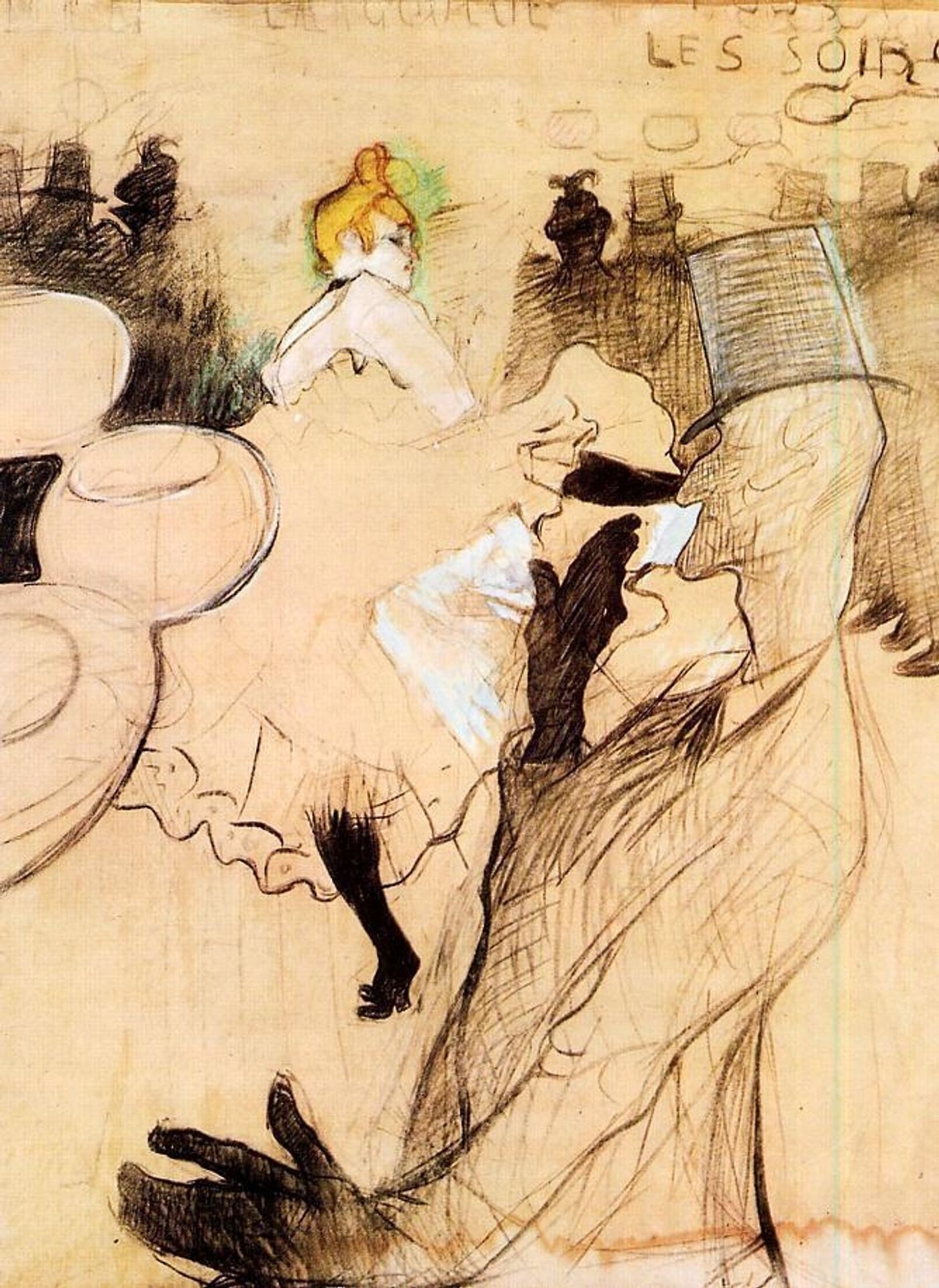 The Goulue and Valentin, The Boneless One by Henri de Toulouse-Lautrec