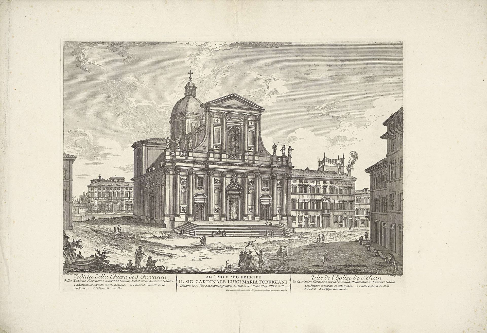 San Giovanni dei Fiorentini te Rome by Domenico Montaigù