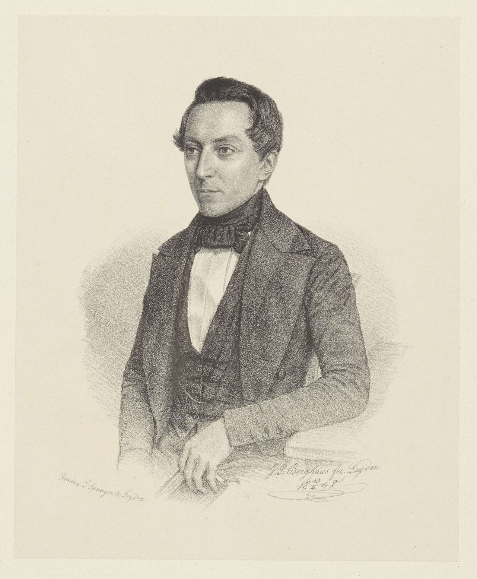 Portret van Benjamin Frederik Matthes by Johann Peter Berghaus