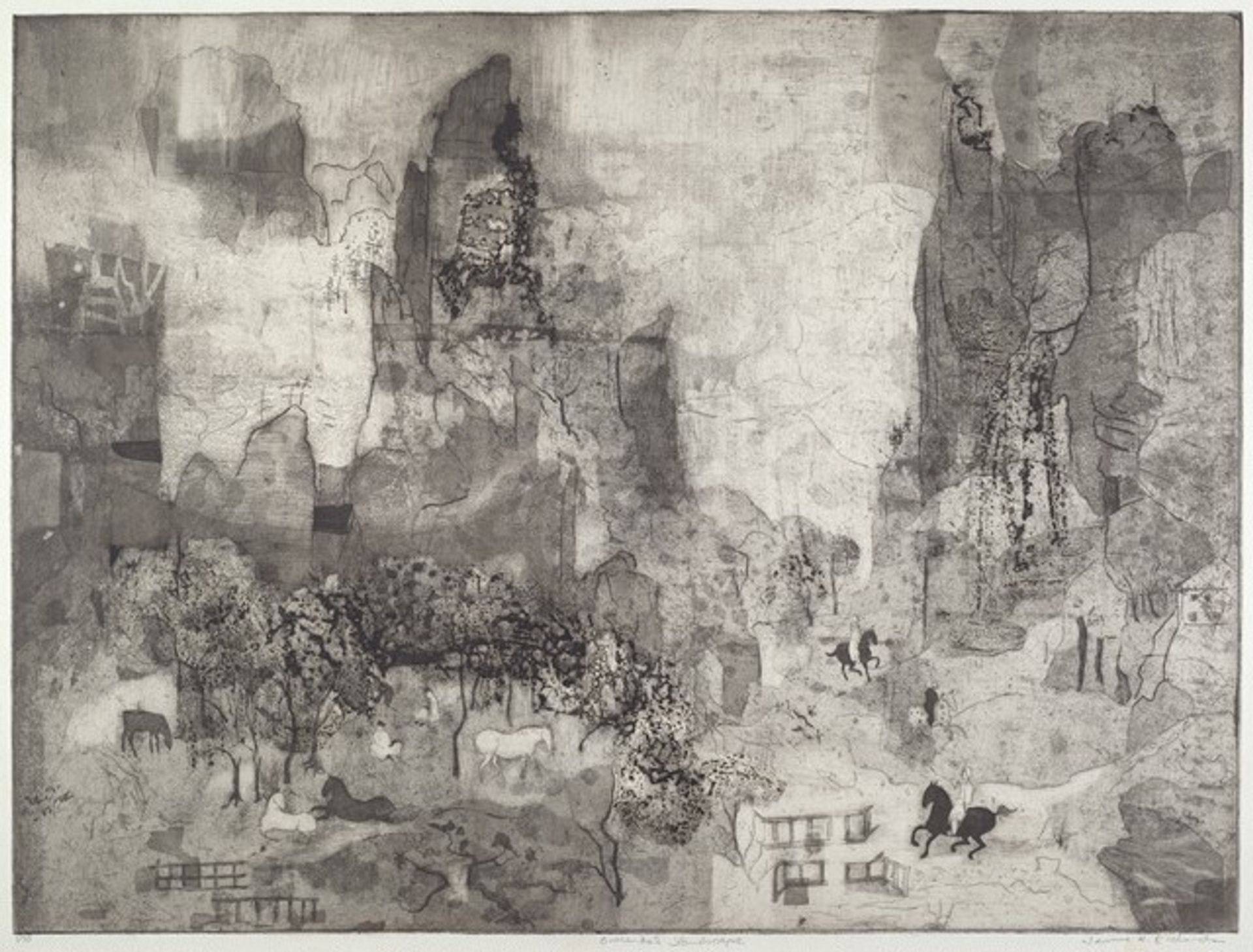 Oriental Landscape by Jeanne Herron Richards