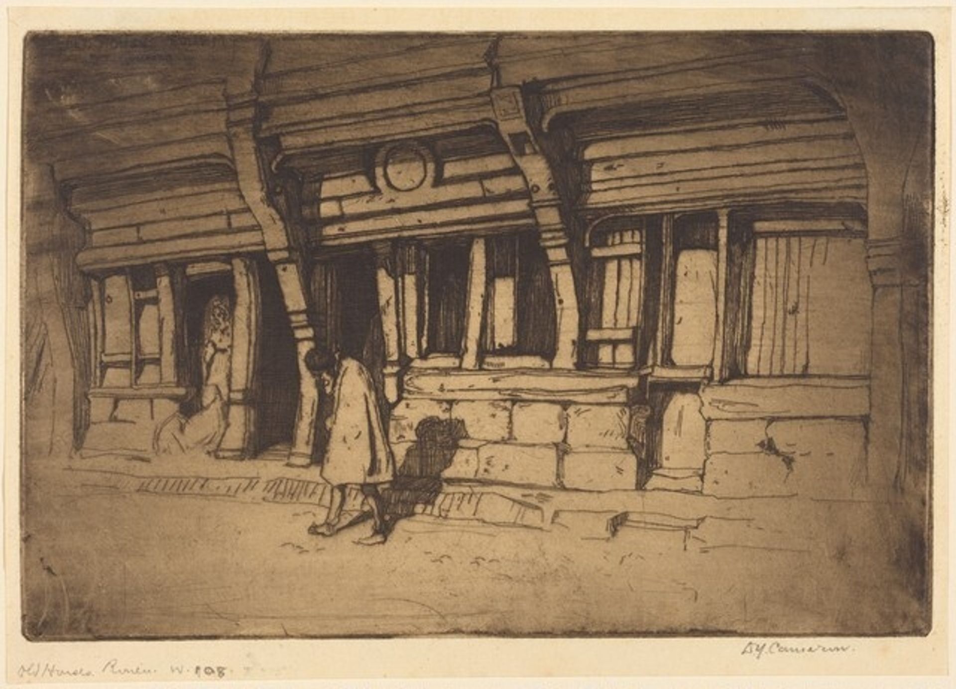 Old Houses, Rouen by David Young Cameron