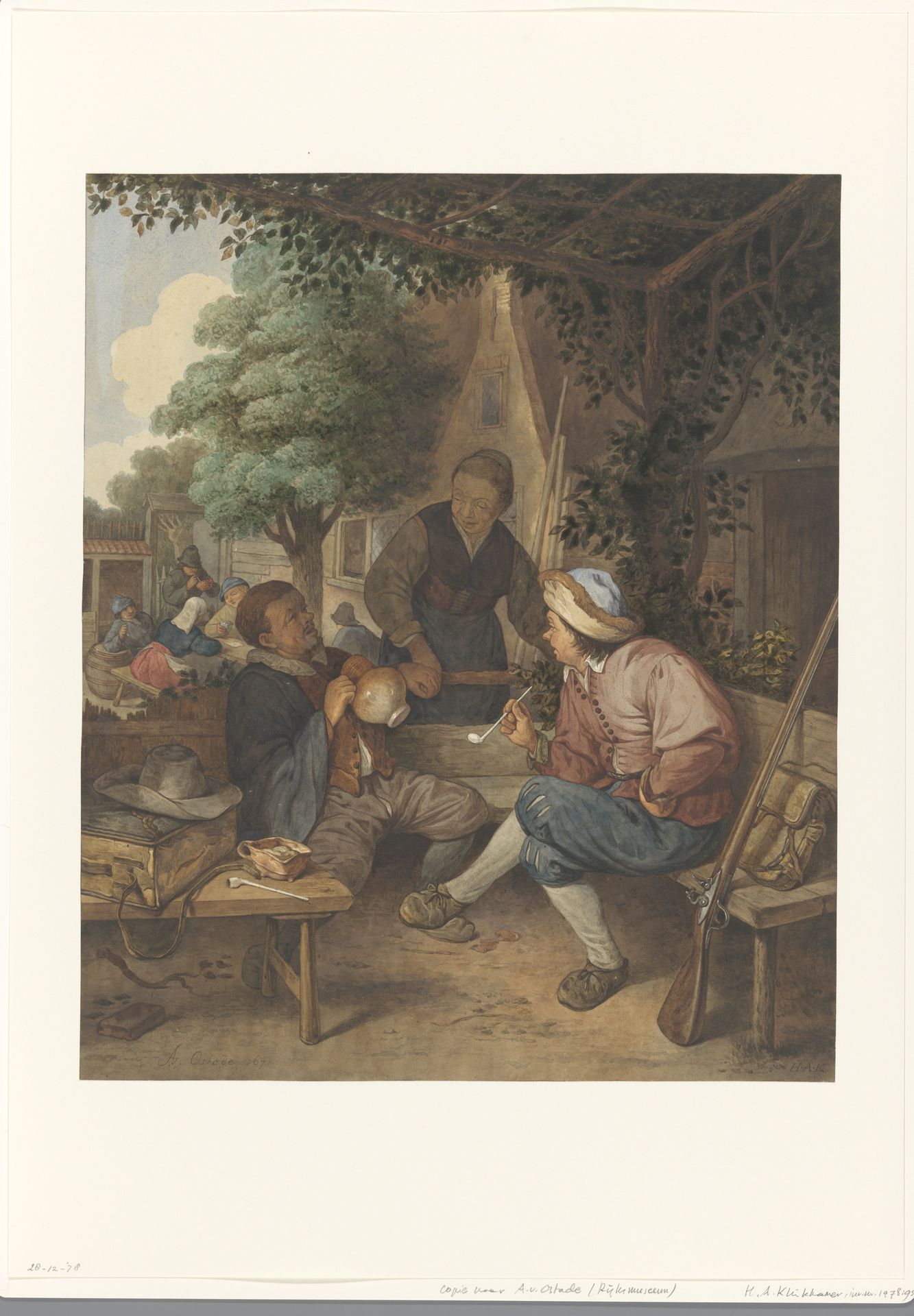 Rustende reizigers by Hendrik Abraham Klinkhamer