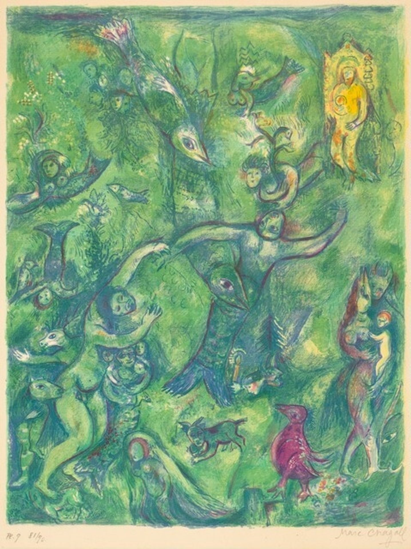 Abdullah Discovered before Him... by Marc Chagall