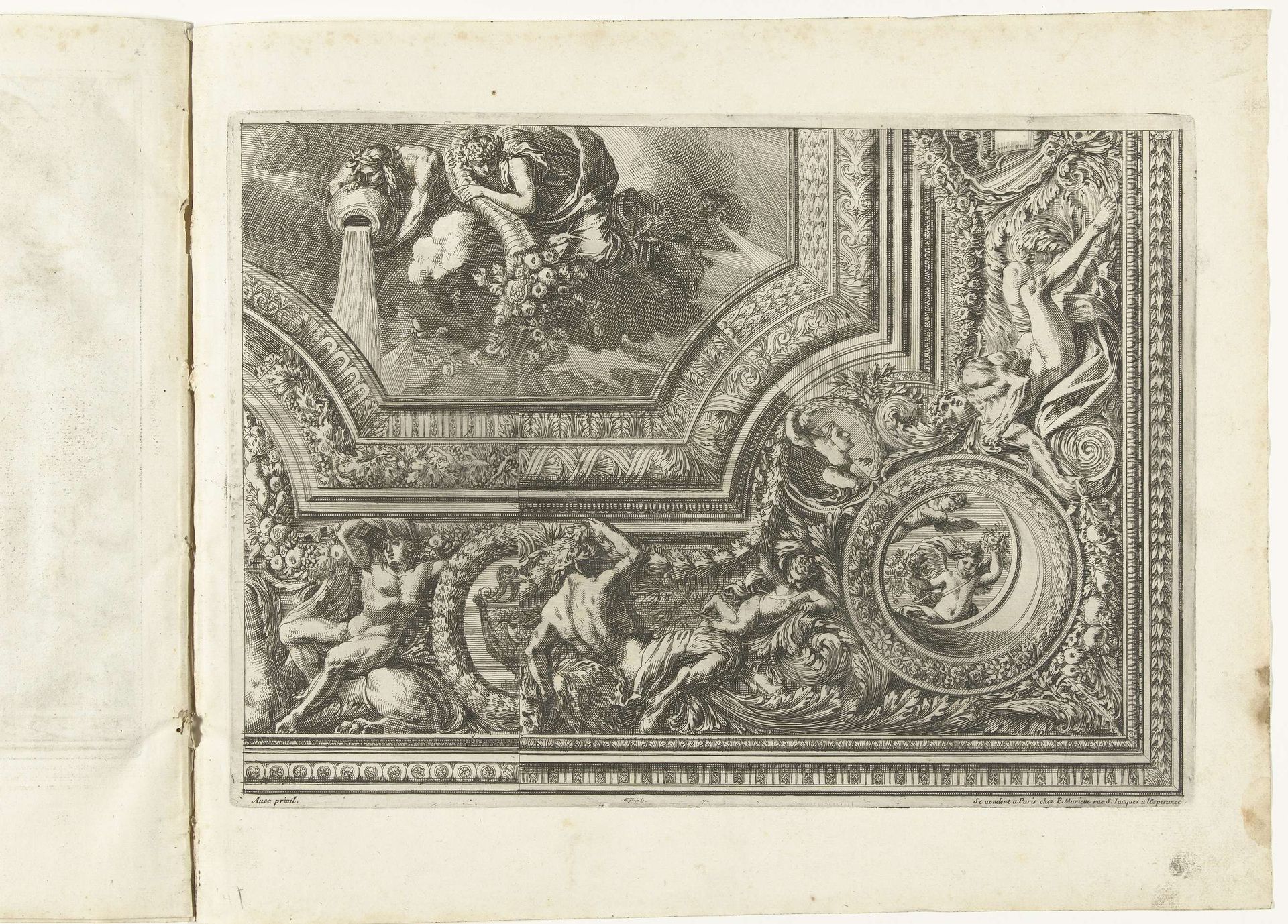 Plafond met Aurora by Jean Lepautre
