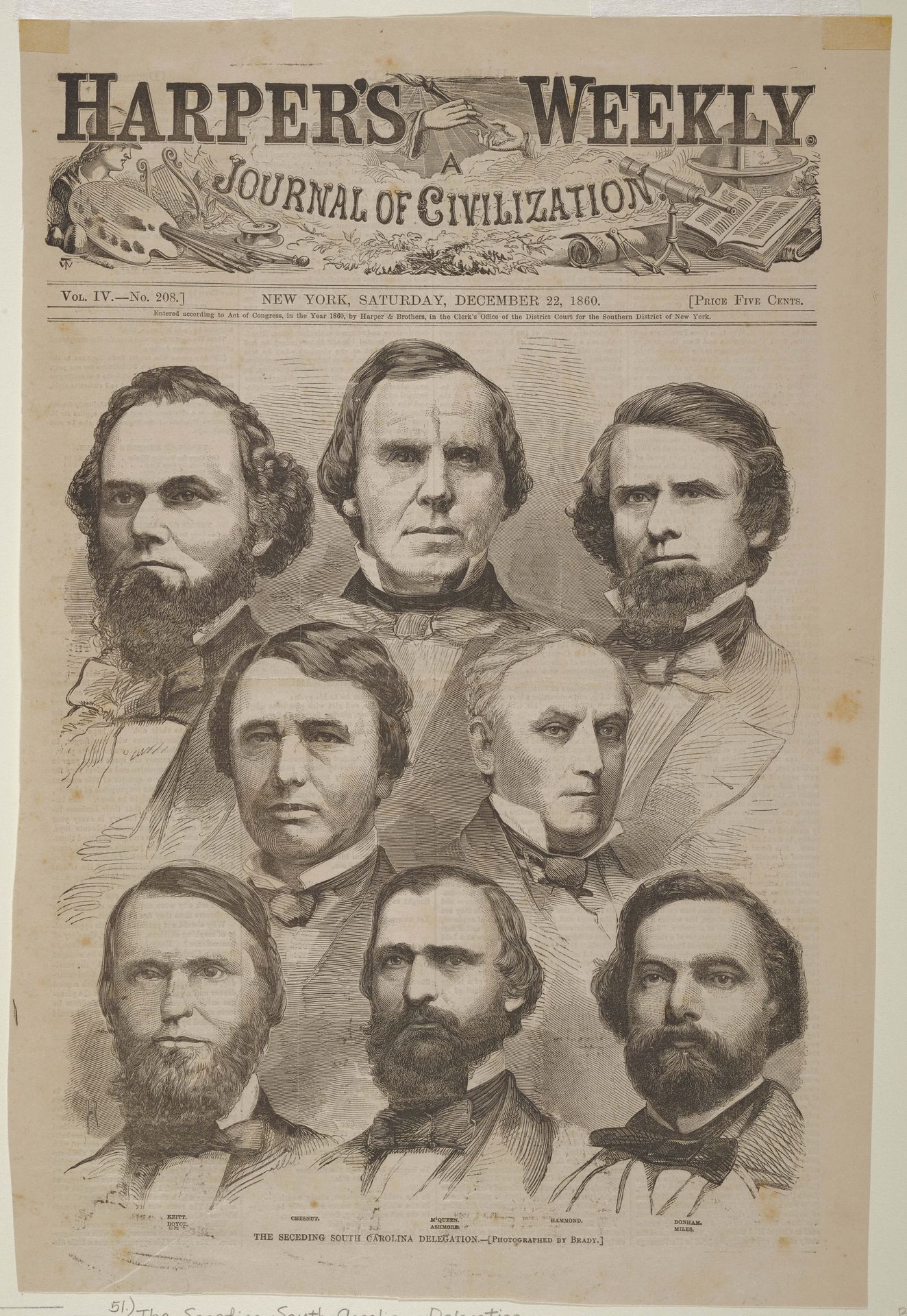 The Seceding South Carolina Delegation by Winslow Homer