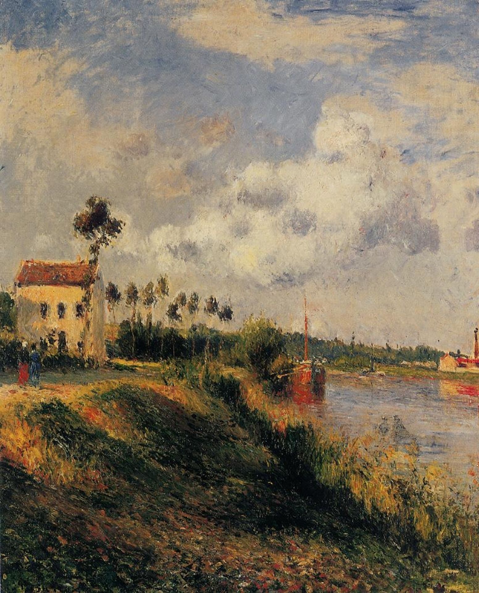 The Path from Halage, Pontoise by Camille Pissarro