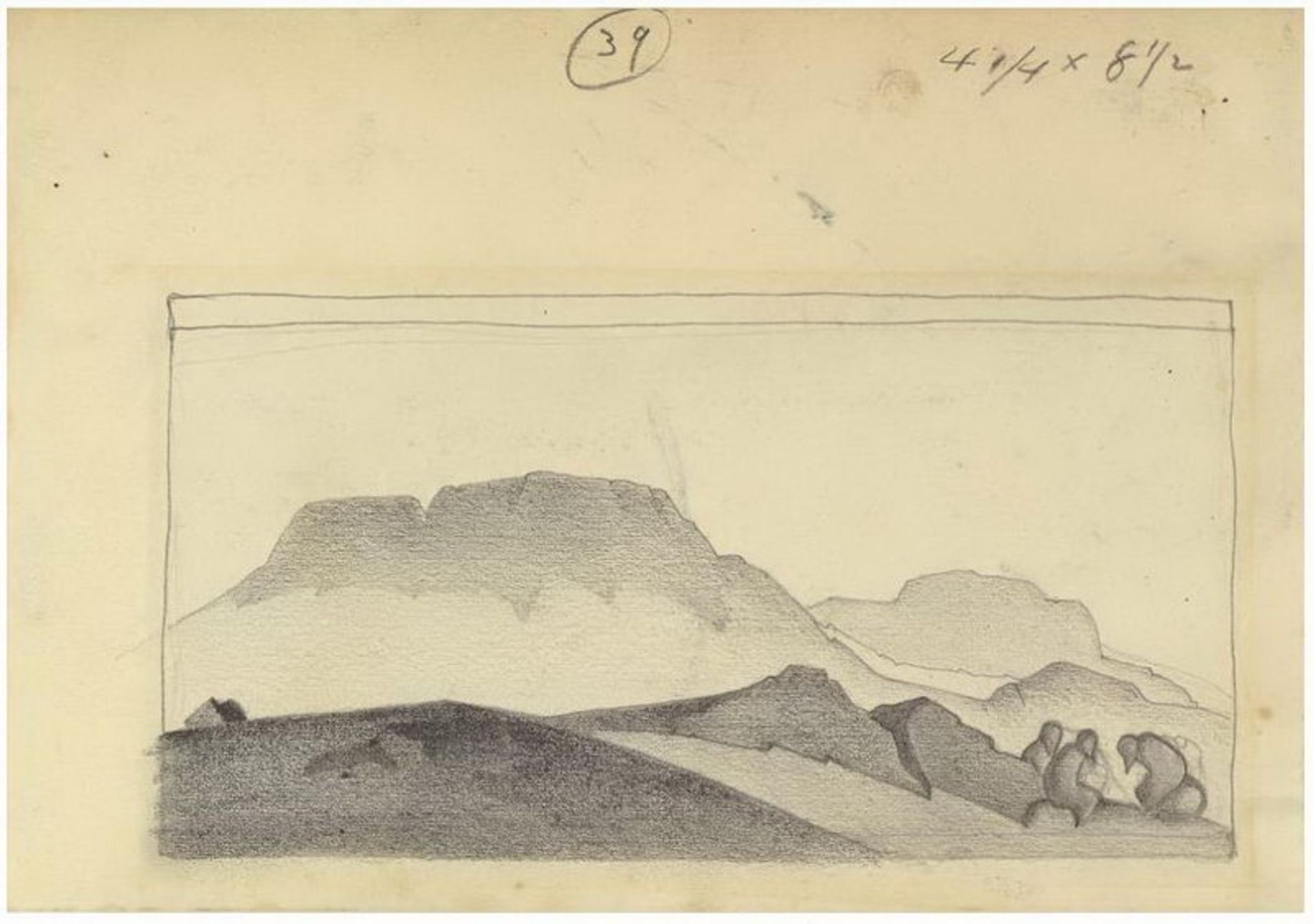 Figures in a landscape by Nicholas Roerich