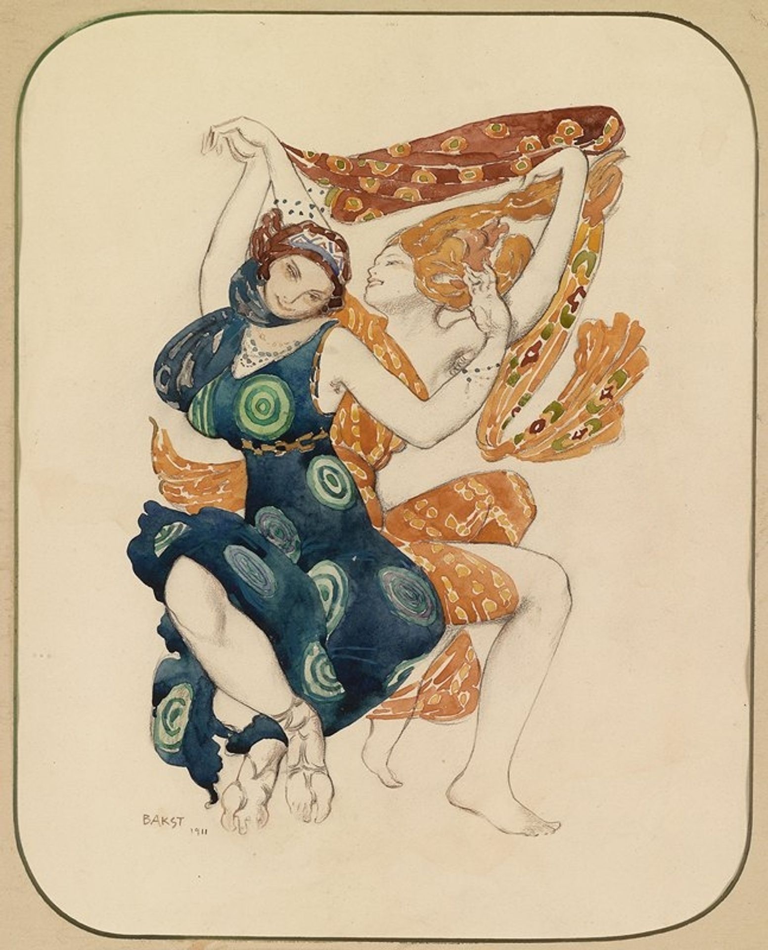 Costume for Narcisse by Tcherepnin by Léon Bakst
