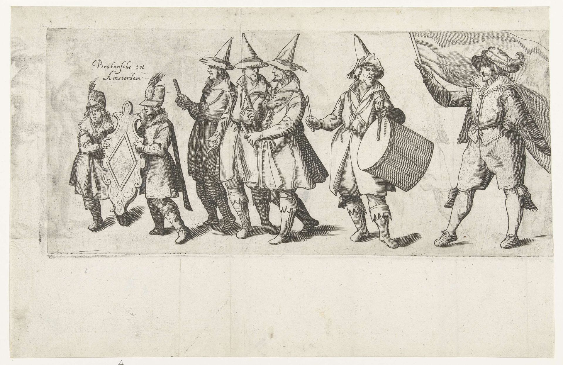 Optocht door de Brabantse rederijkerskamer Het Lavenderblomken uit Amsterdam (eerste deel), 1607 by Anonymous