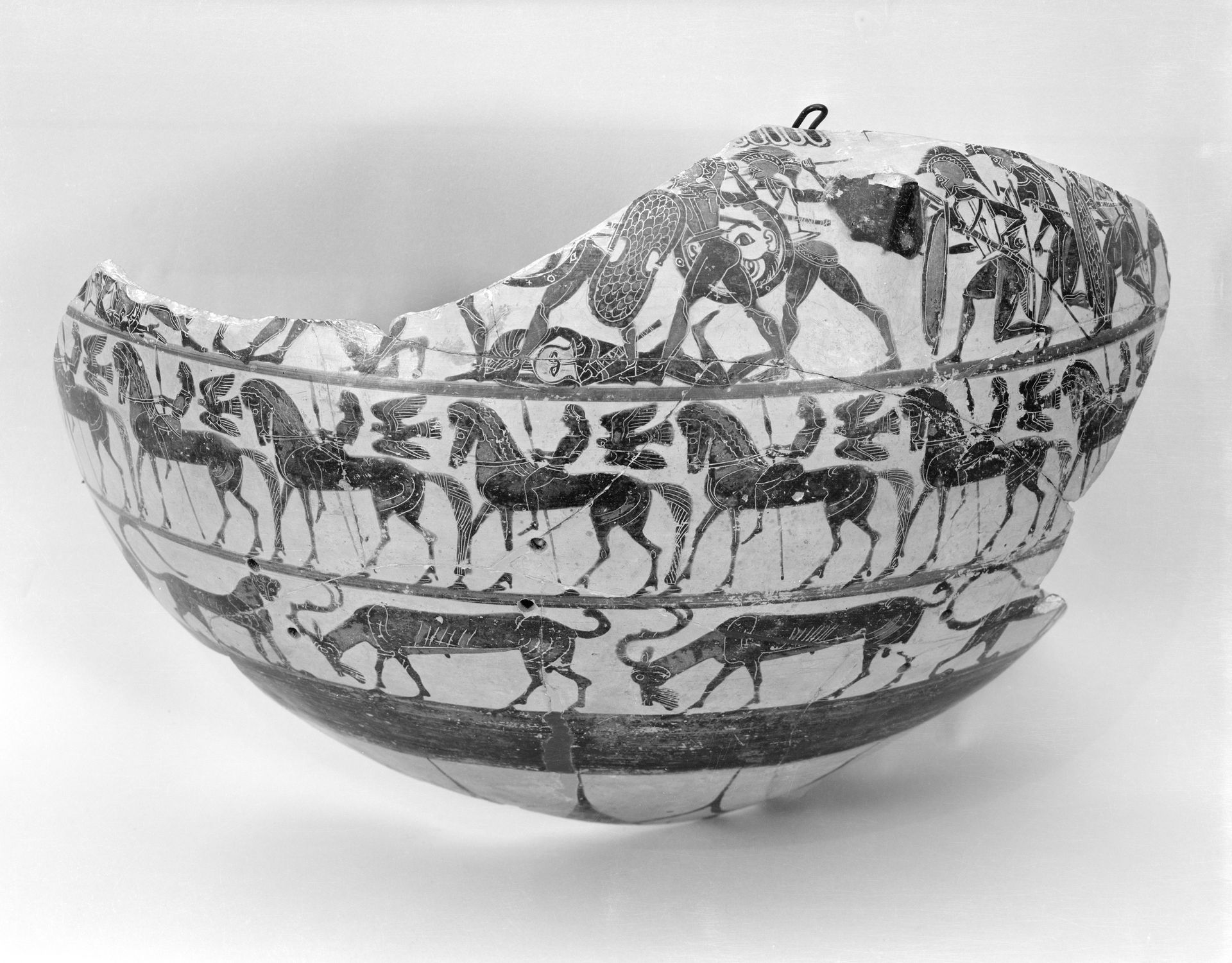 Fragment of a terracotta column-krater (bowl for mixing wine and water) by Anonymous
