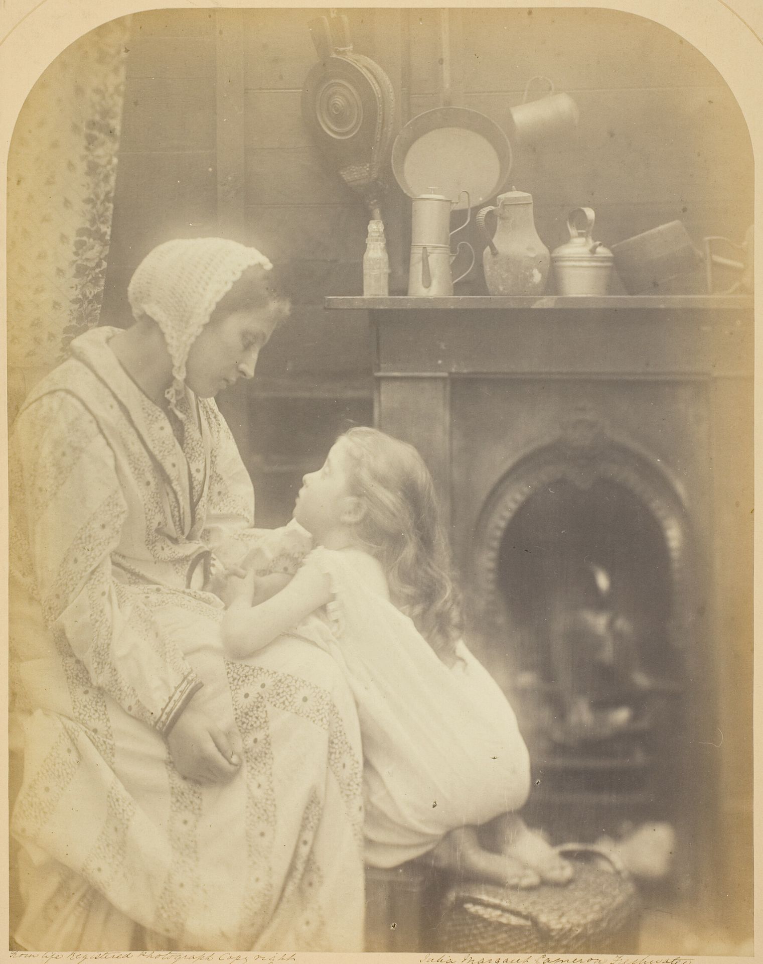 Mrs. Rachael Gurney ("May God Bring Father Safely Home", "Three Fishers Went Sailing Into the Deep") by Julia Margaret Cameron