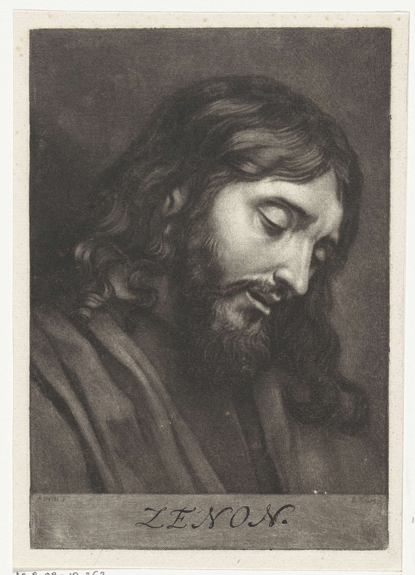 Portret van Zeno van Elea by Bernard Picart
