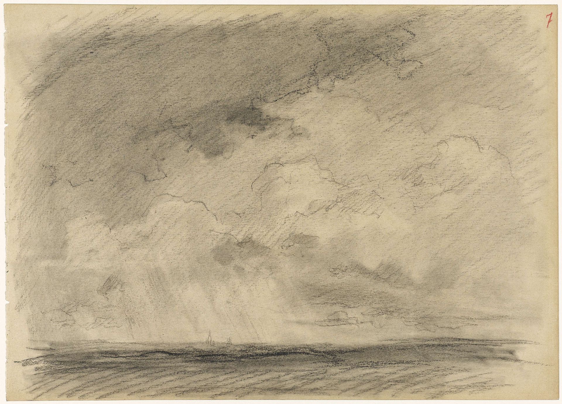 Landschap met donkere wolken by Jozef Israëls