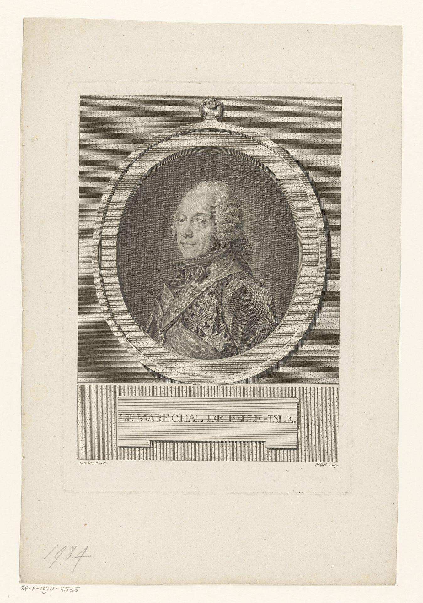 Portret van Charles Louis Auguste Fouquet, duc de Belle-Isle by Carlo Domenico Melini