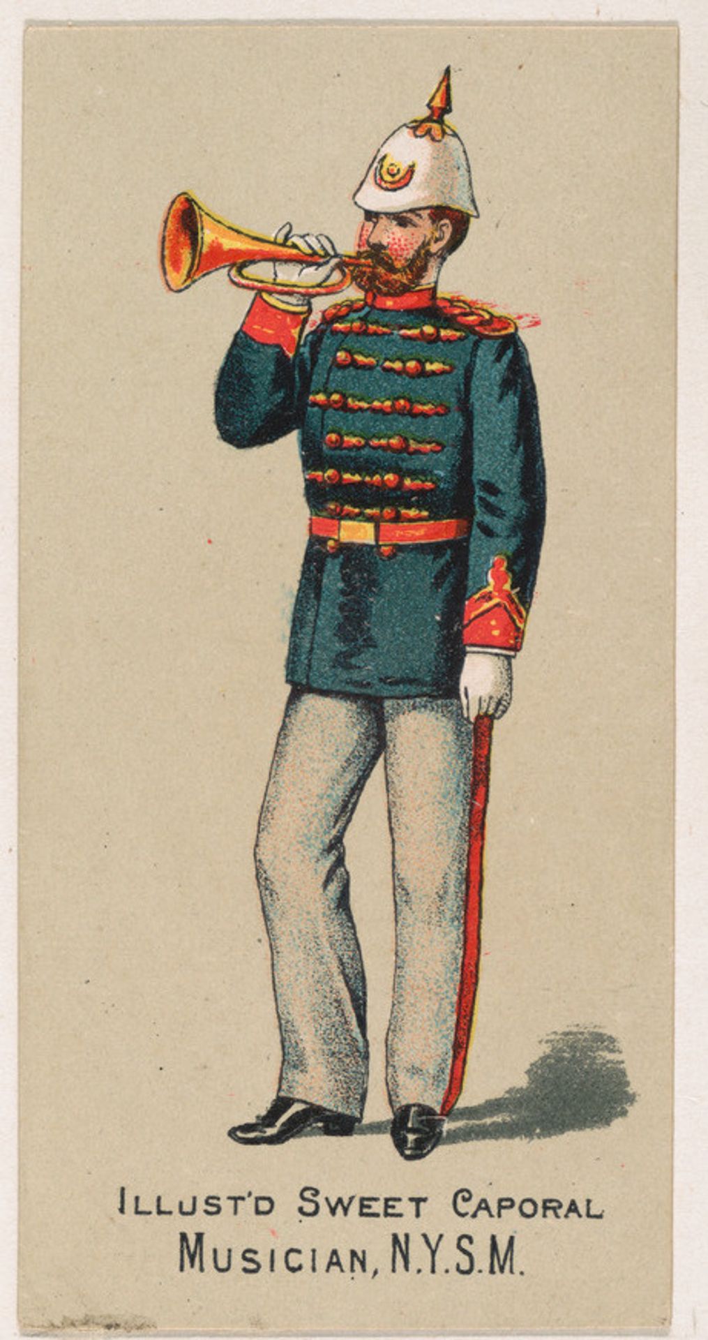 Musician, New York State Militia, from the Military Series (N224) issued by Kinney Tobacco Company to promote Sweet Caporal Cigarettes by Kinney Brothers Tobacco Company