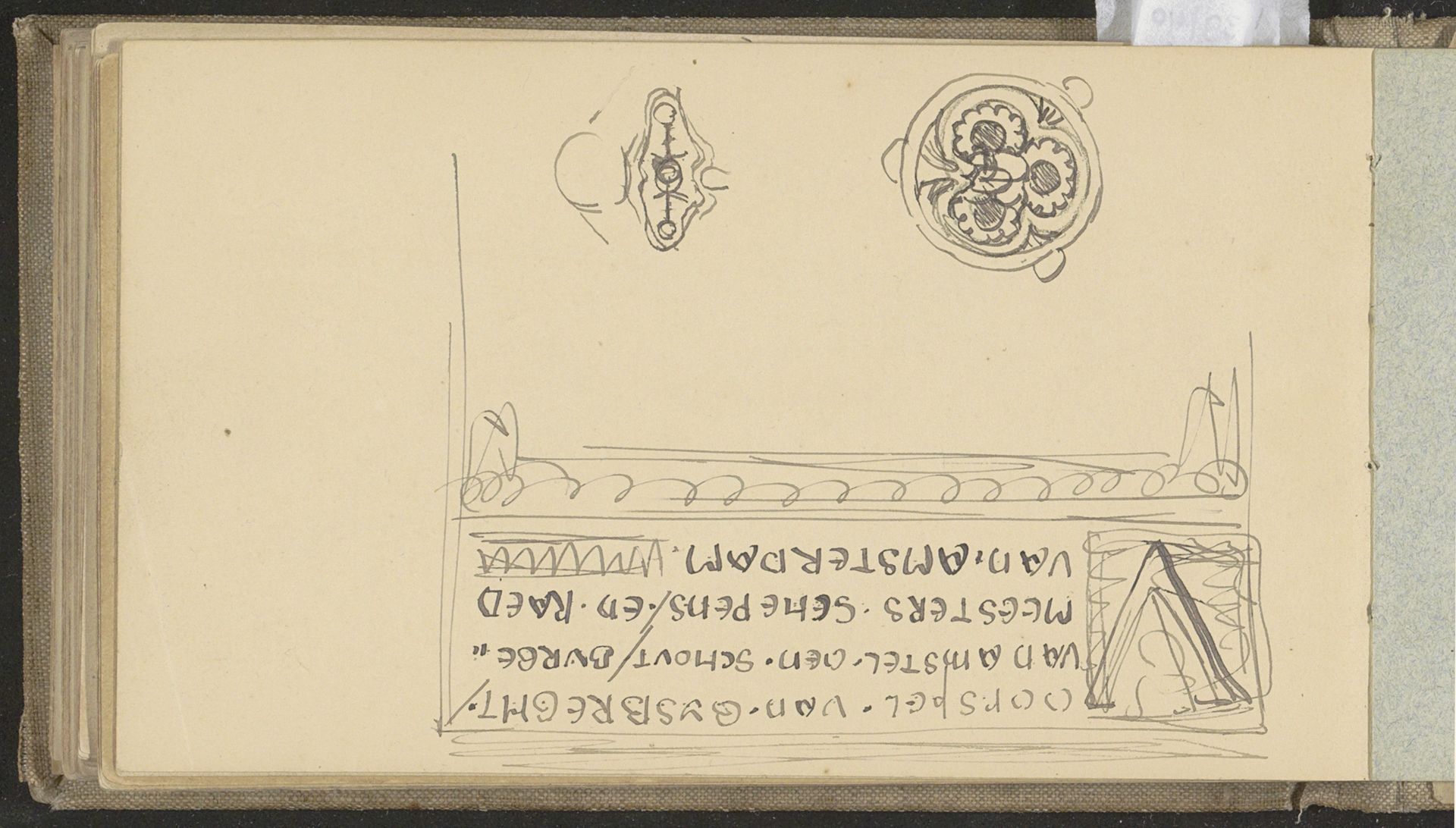 Boekontwerp voor: 'Gijsbrecht van Aemstel' van Joost van den Vondel by Antoon Derkinderen