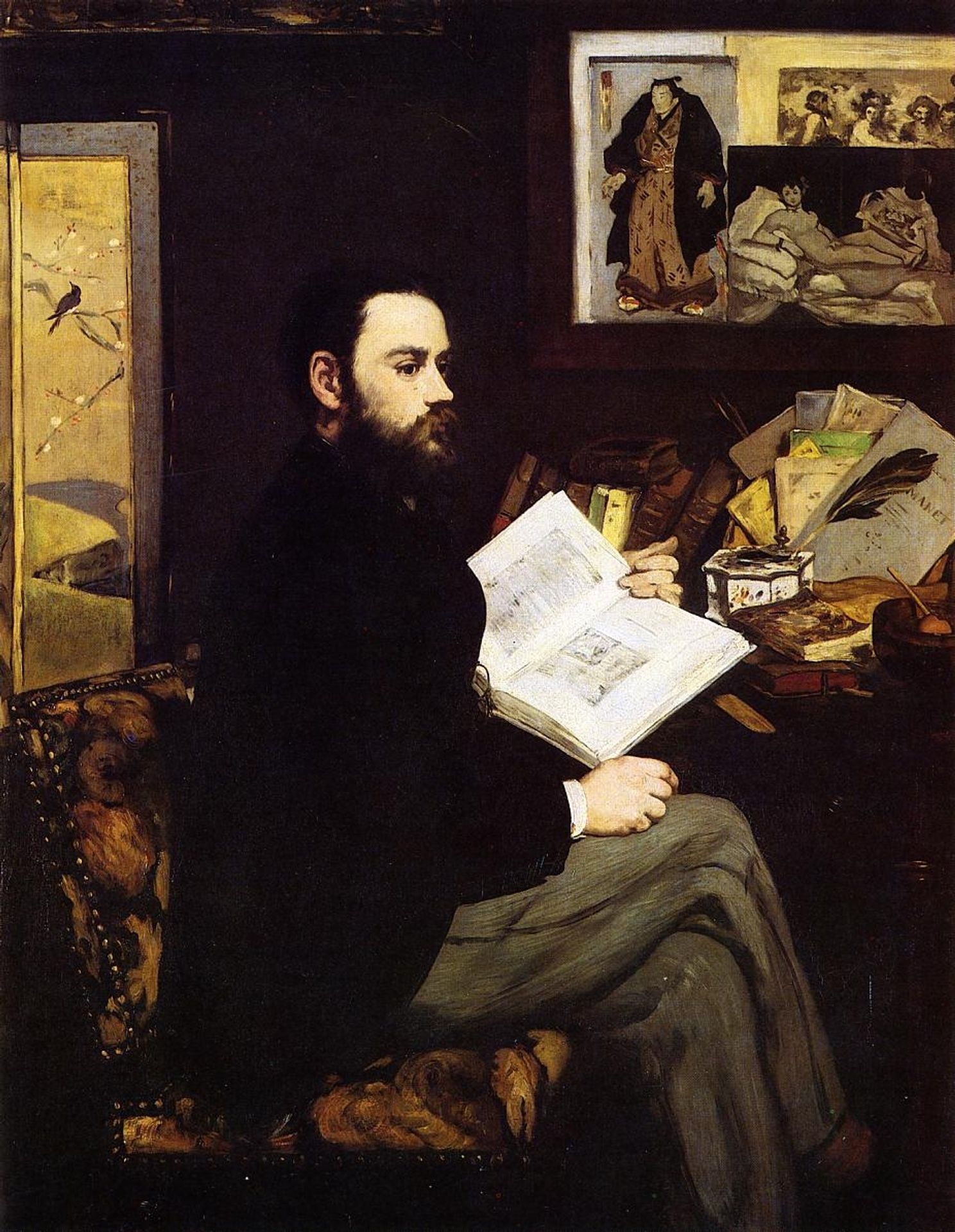 Portrait of Emile Zola by Edouard Manet