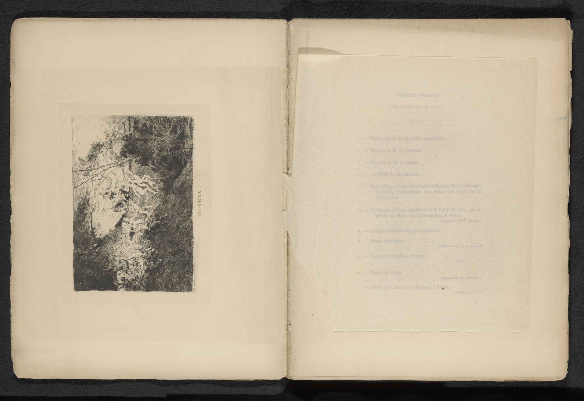 Reproductie van een tekening van een bacchanaal by Léon Evely